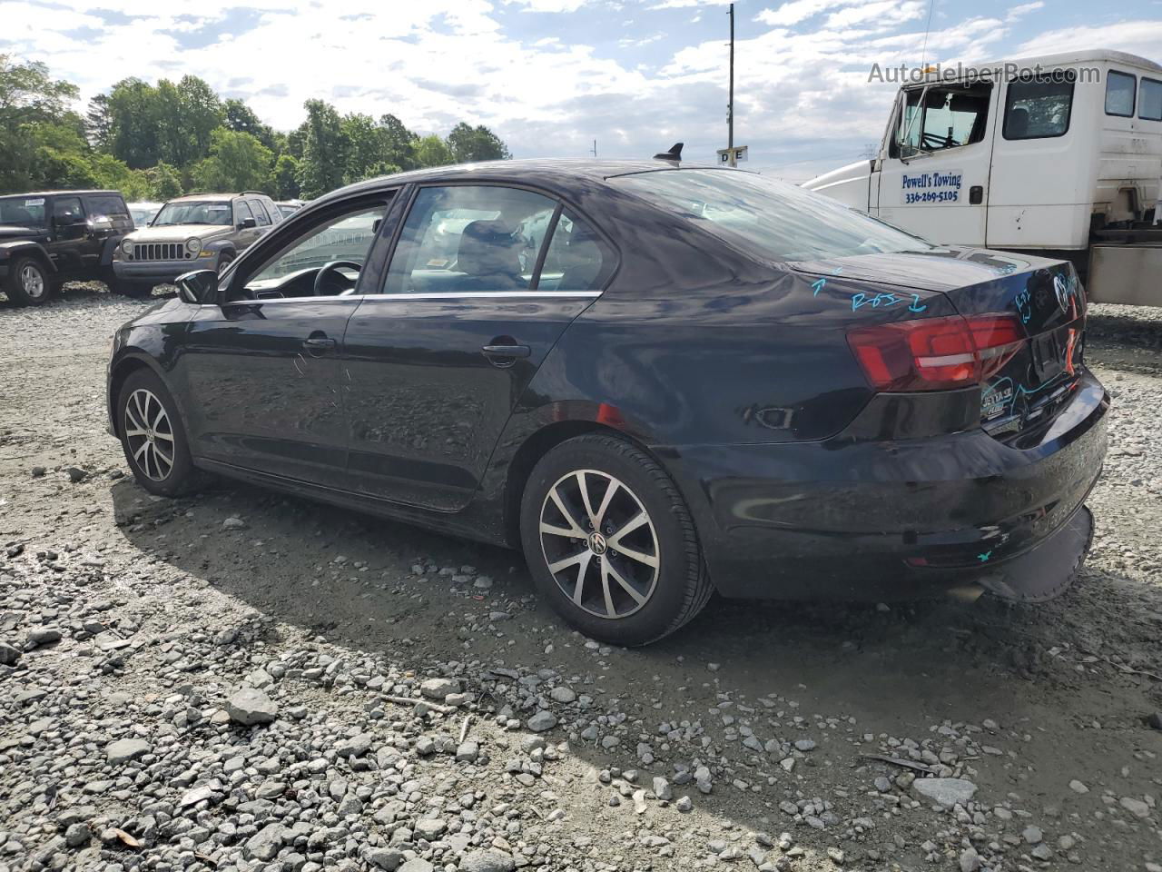 2017 Volkswagen Jetta Se Black vin: 3VWDB7AJ0HM384153