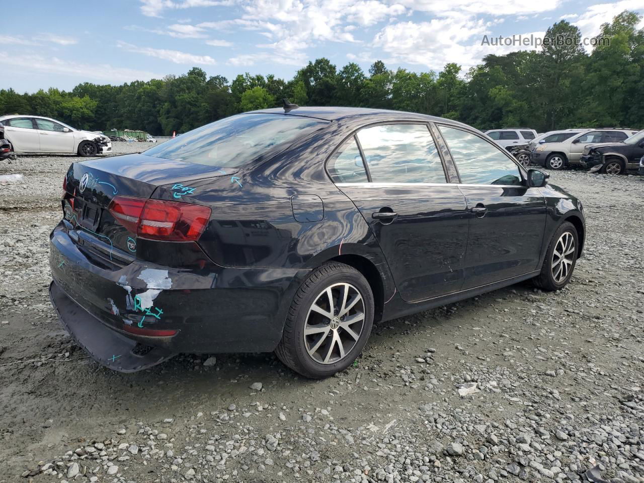 2017 Volkswagen Jetta Se Black vin: 3VWDB7AJ0HM384153