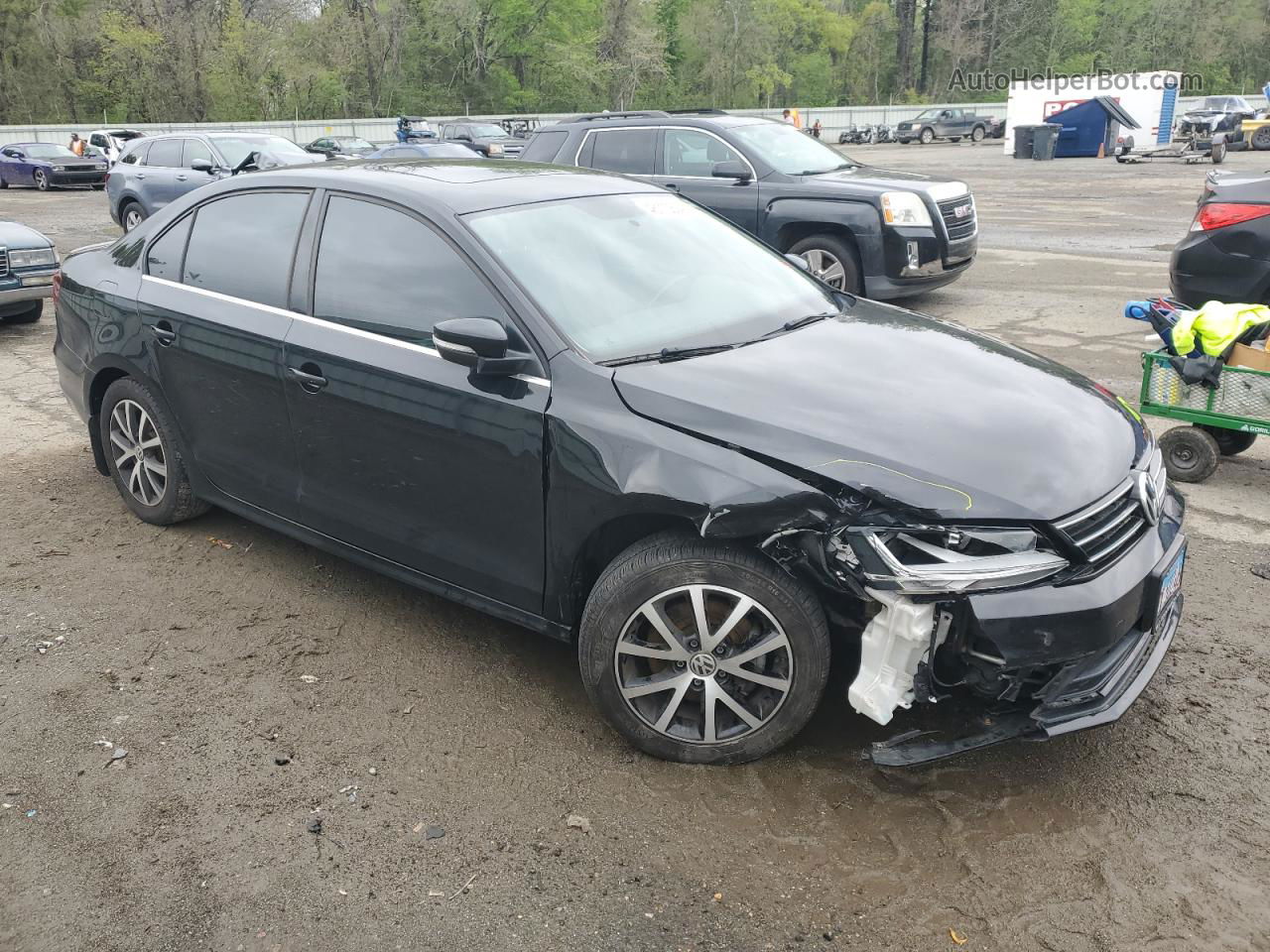 2017 Volkswagen Jetta Se Black vin: 3VWDB7AJ0HM384556