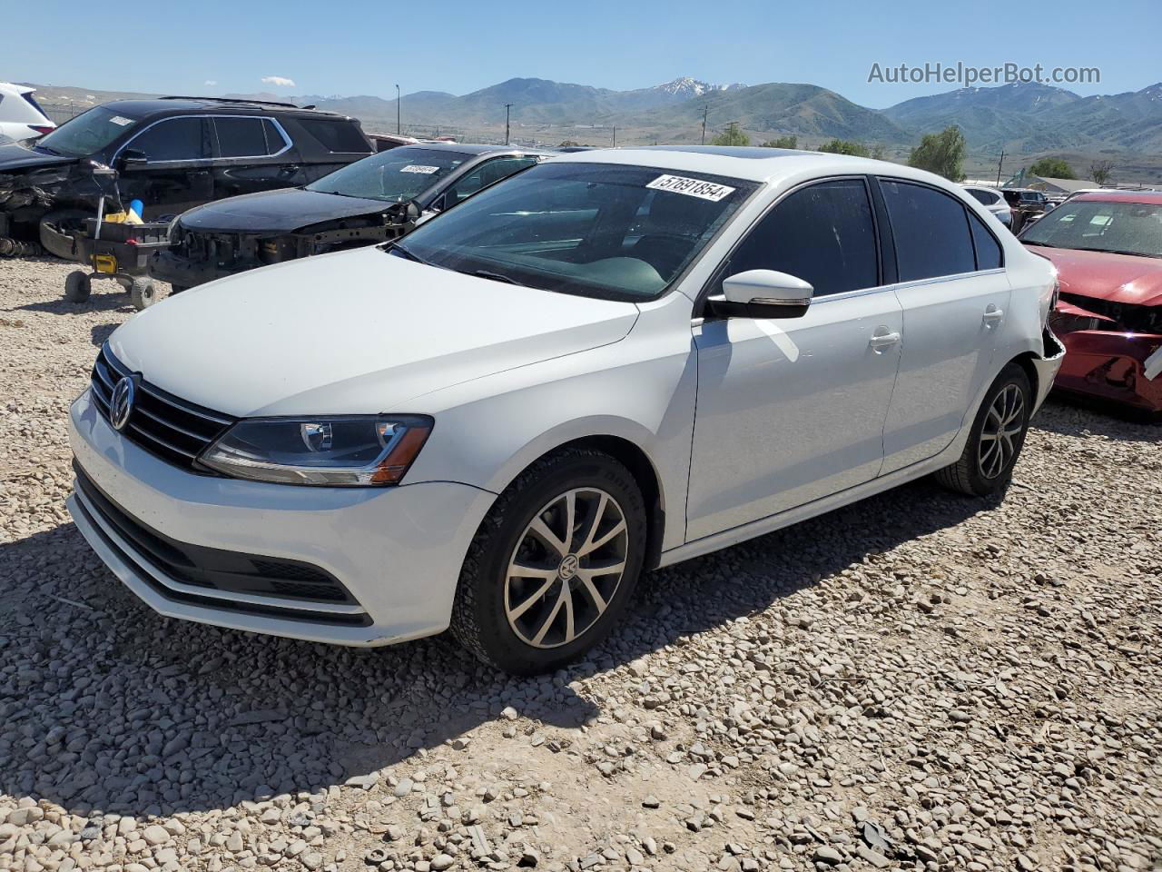 2017 Volkswagen Jetta Se White vin: 3VWDB7AJ0HM411044