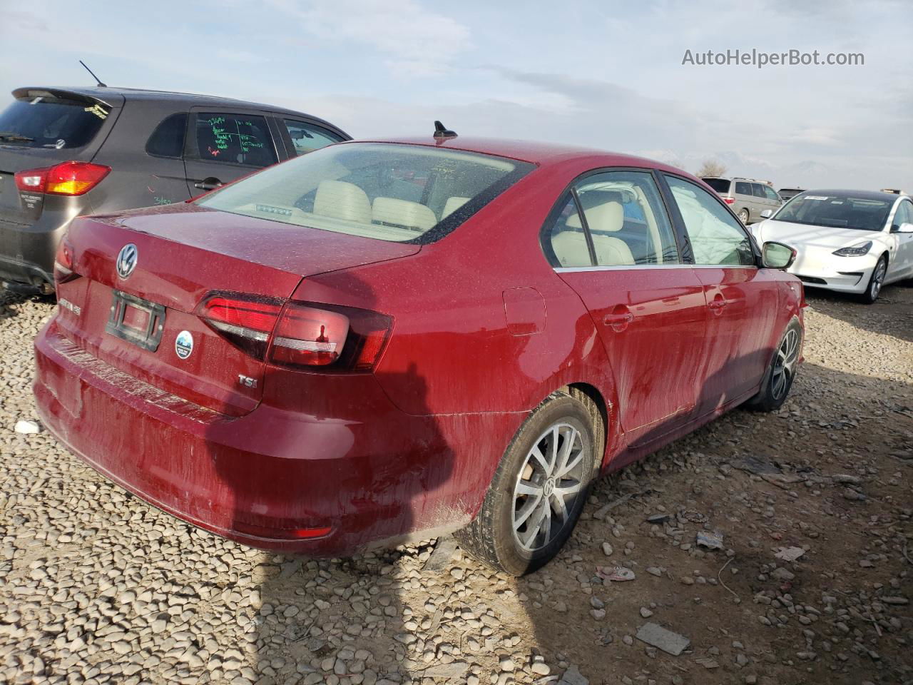 2018 Volkswagen Jetta Se Красный vin: 3VWDB7AJ0JM216888