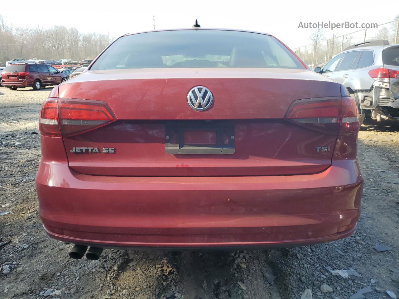 2017 Volkswagen Jetta Se Red vin: 3VWDB7AJ1HM206817