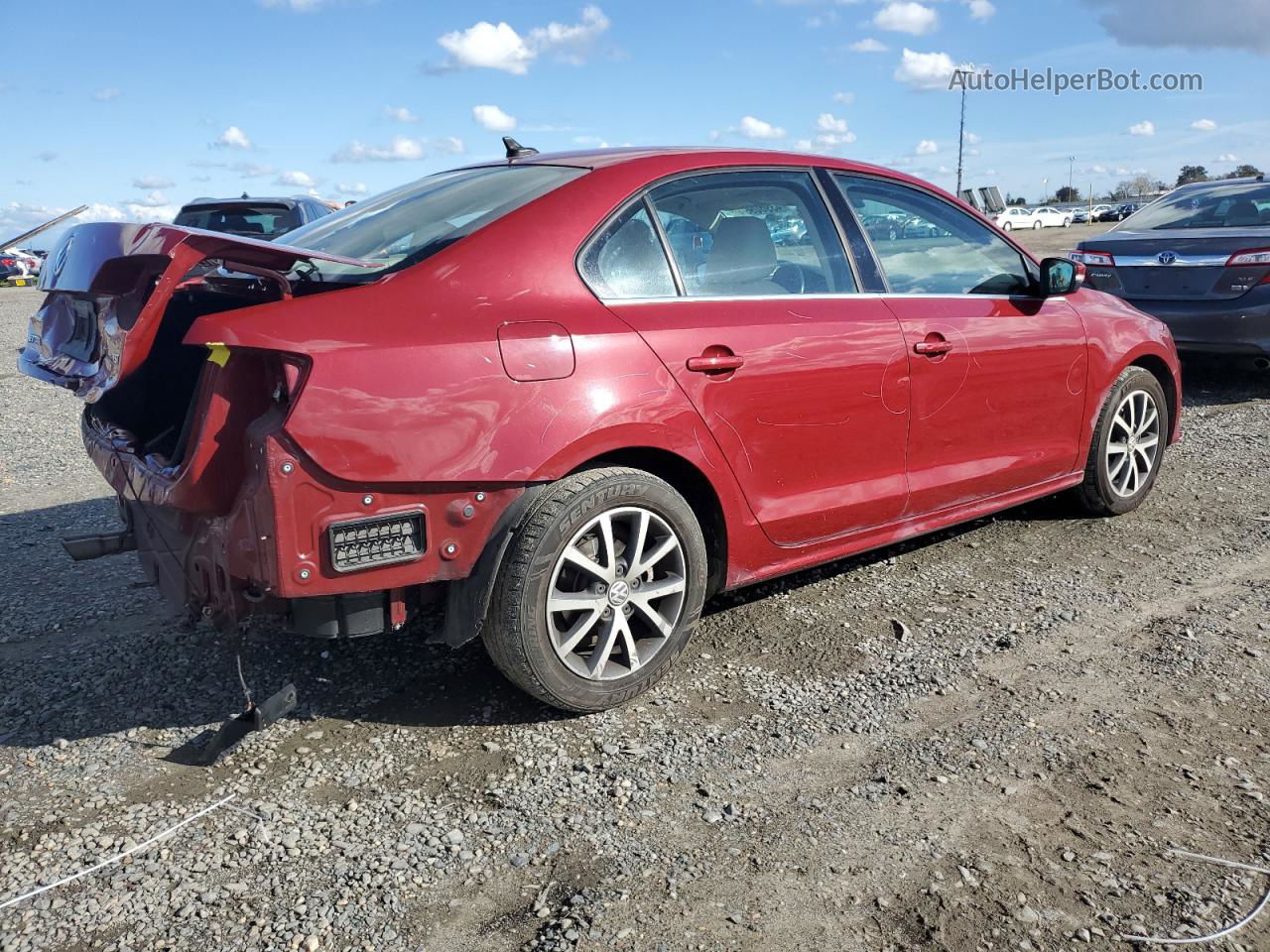 2017 Volkswagen Jetta Se Red vin: 3VWDB7AJ1HM229496