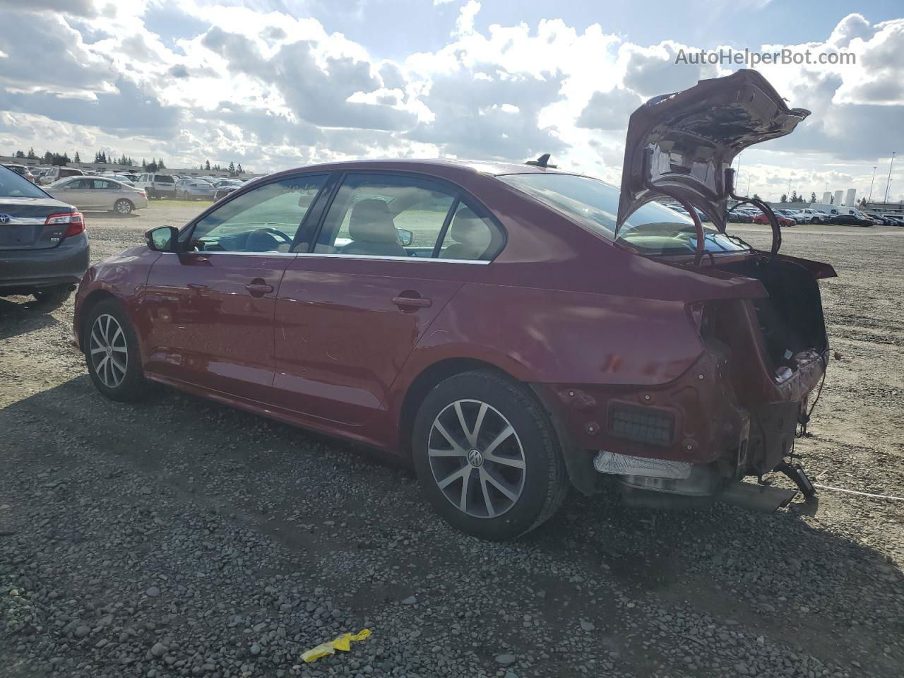 2017 Volkswagen Jetta Se Red vin: 3VWDB7AJ1HM229496