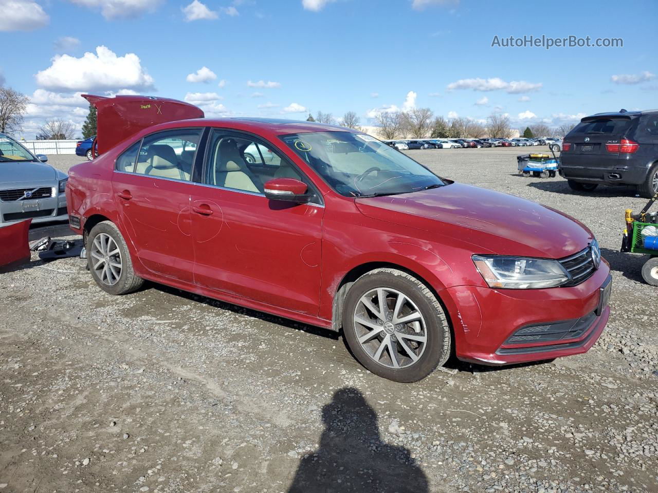 2017 Volkswagen Jetta Se Red vin: 3VWDB7AJ1HM229496