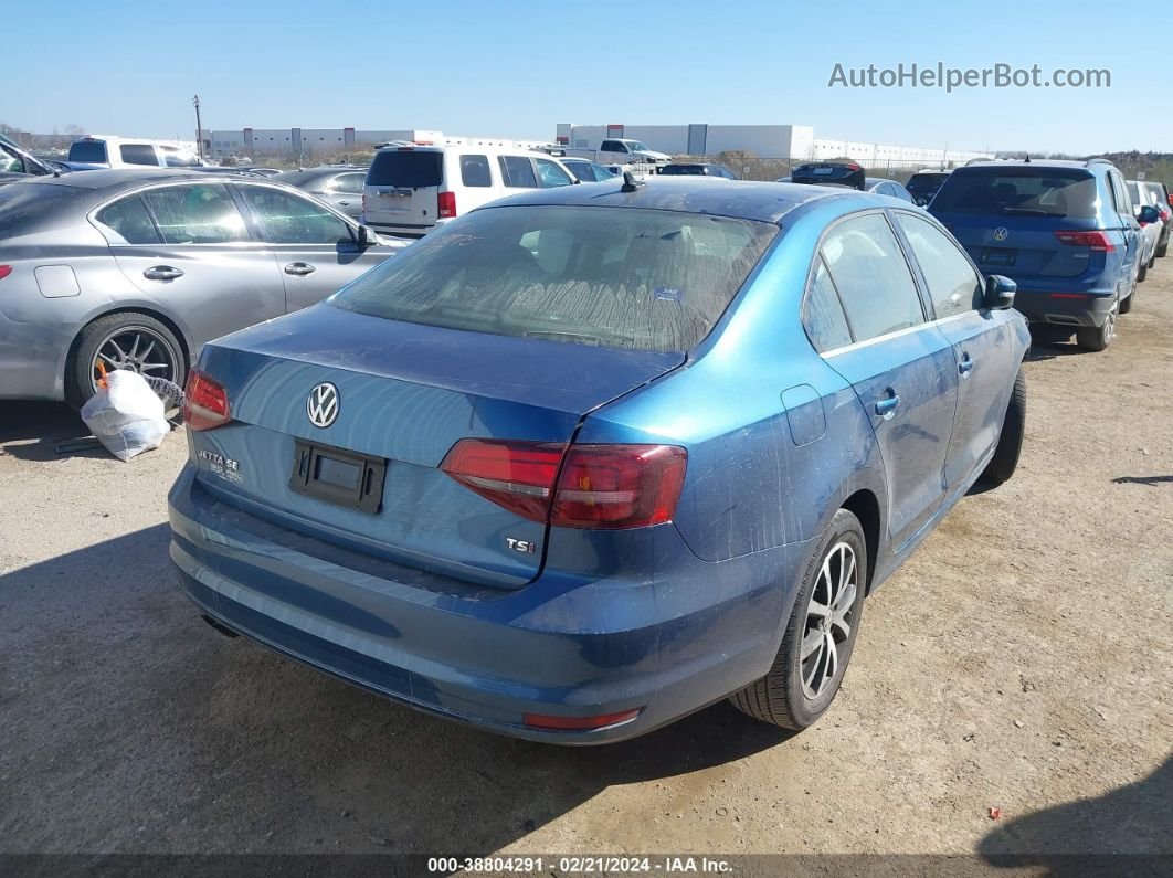 2017 Volkswagen Jetta 1.4t Se Blue vin: 3VWDB7AJ1HM266533