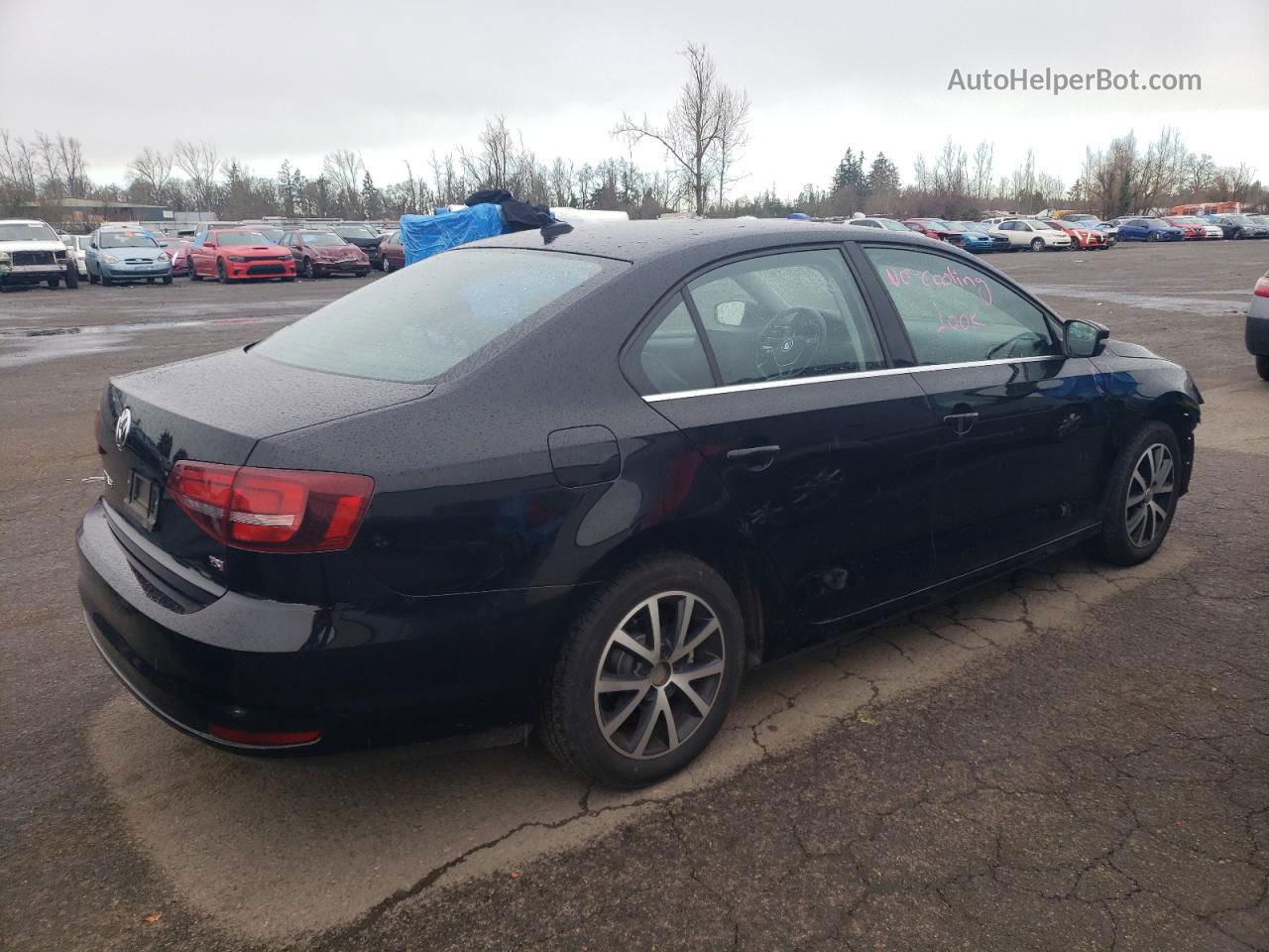 2017 Volkswagen Jetta Se Black vin: 3VWDB7AJ1HM277290