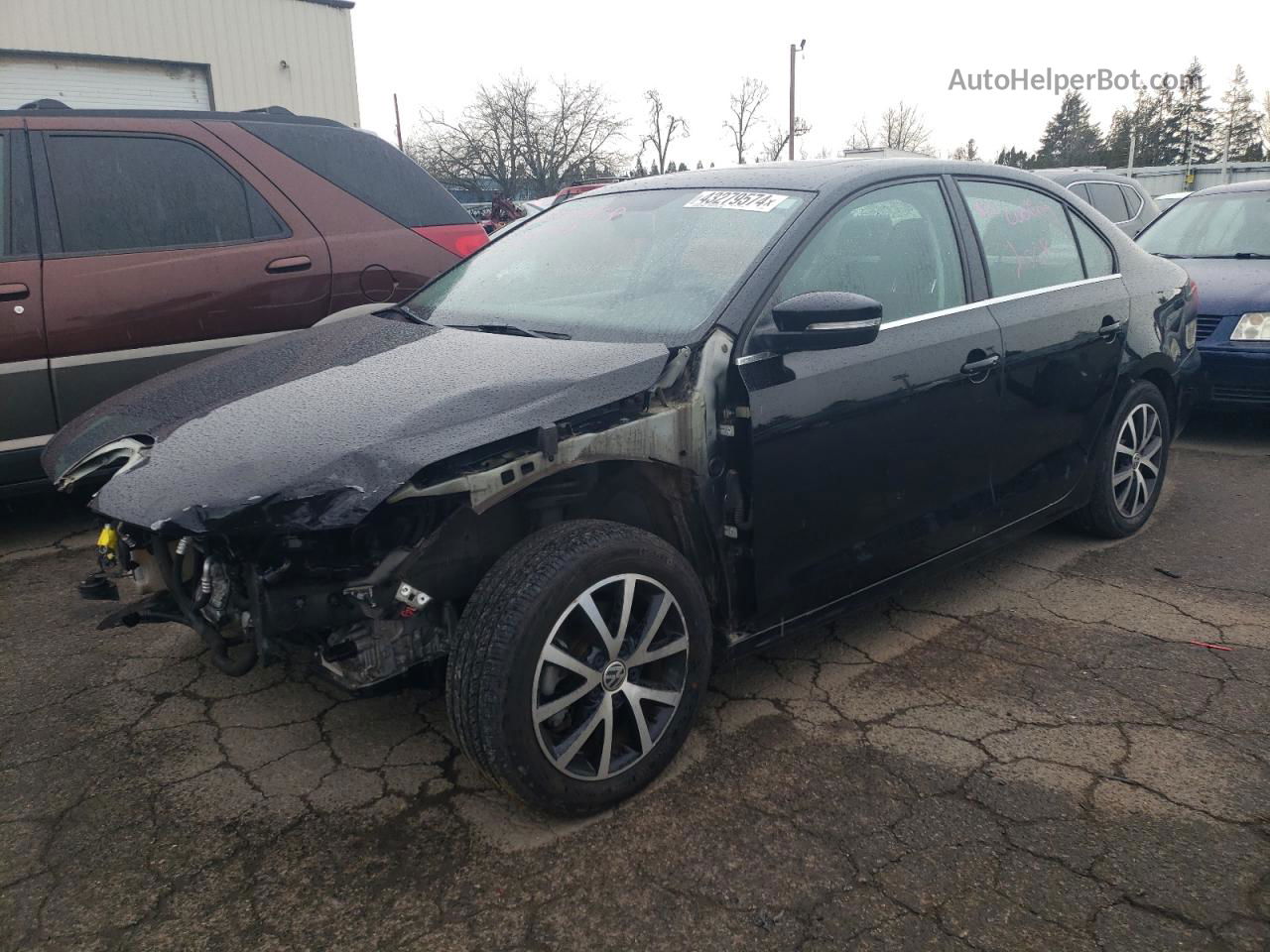 2017 Volkswagen Jetta Se Black vin: 3VWDB7AJ1HM277290