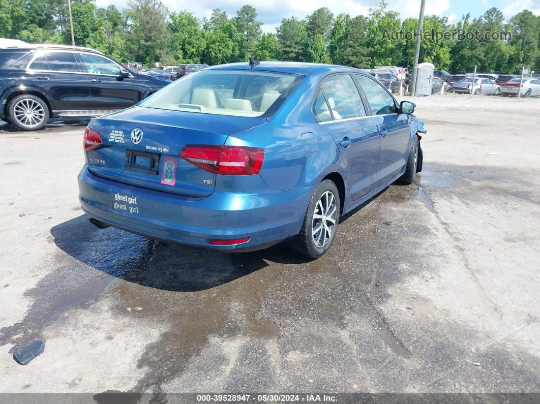 2017 Volkswagen Jetta 1.4t Se Blue vin: 3VWDB7AJ1HM407570