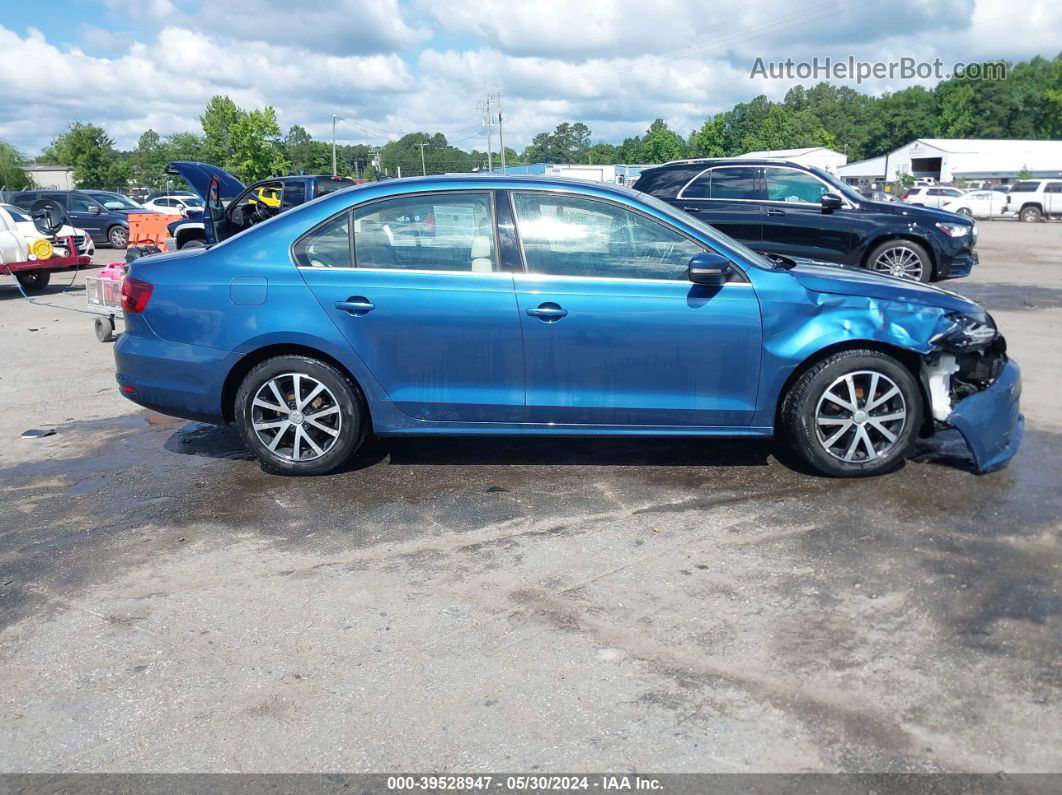 2017 Volkswagen Jetta 1.4t Se Blue vin: 3VWDB7AJ1HM407570