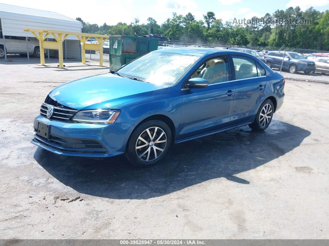 2017 Volkswagen Jetta 1.4t Se Blue vin: 3VWDB7AJ1HM407570