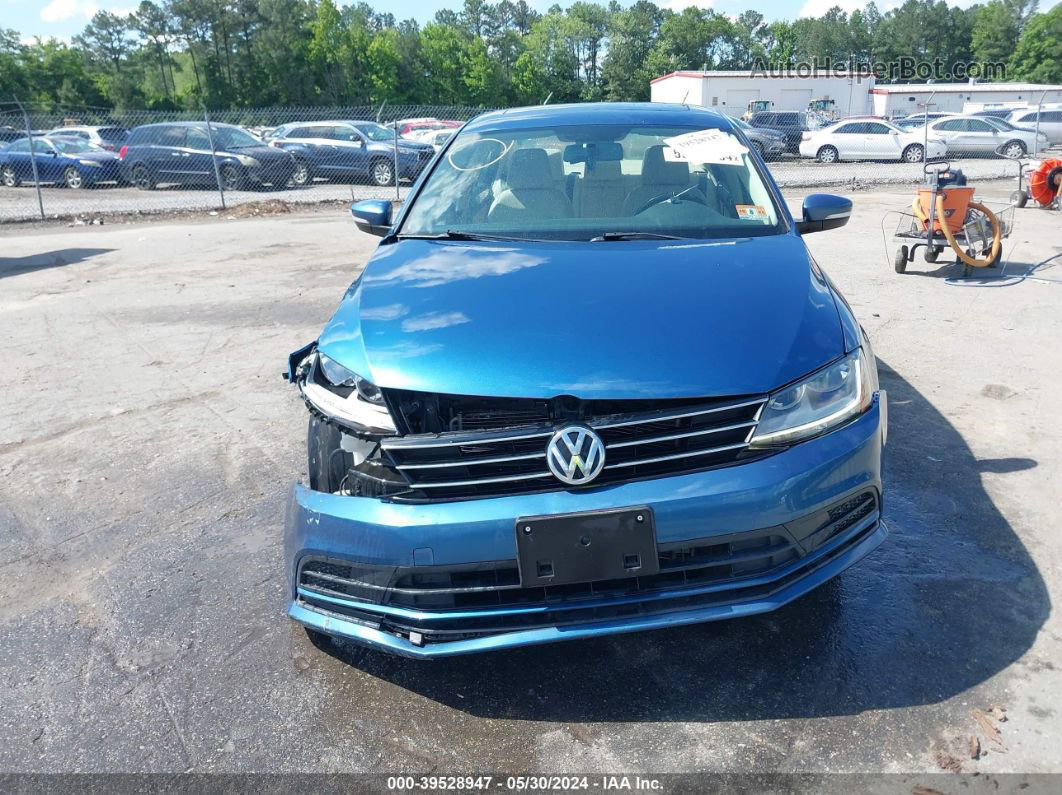 2017 Volkswagen Jetta 1.4t Se Blue vin: 3VWDB7AJ1HM407570