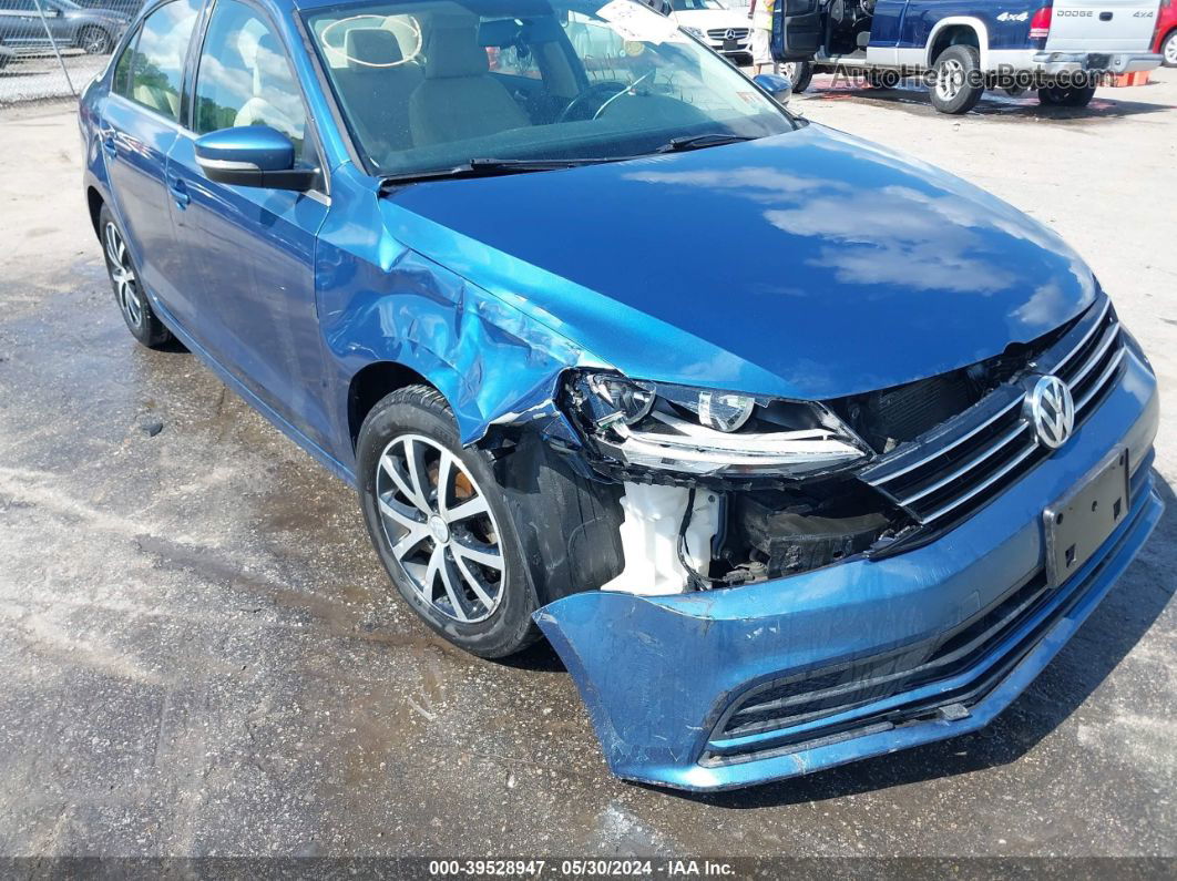 2017 Volkswagen Jetta 1.4t Se Blue vin: 3VWDB7AJ1HM407570