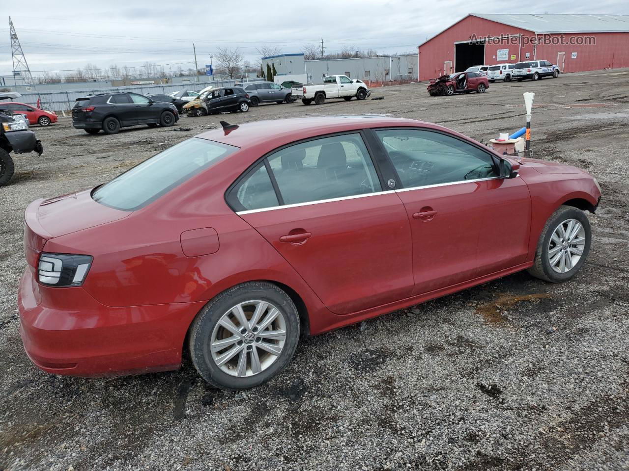 2017 Volkswagen Jetta Se Red vin: 3VWDB7AJ1HM413739