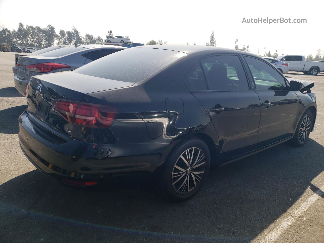 2018 Volkswagen Jetta Se Black vin: 3VWDB7AJ1JM211344