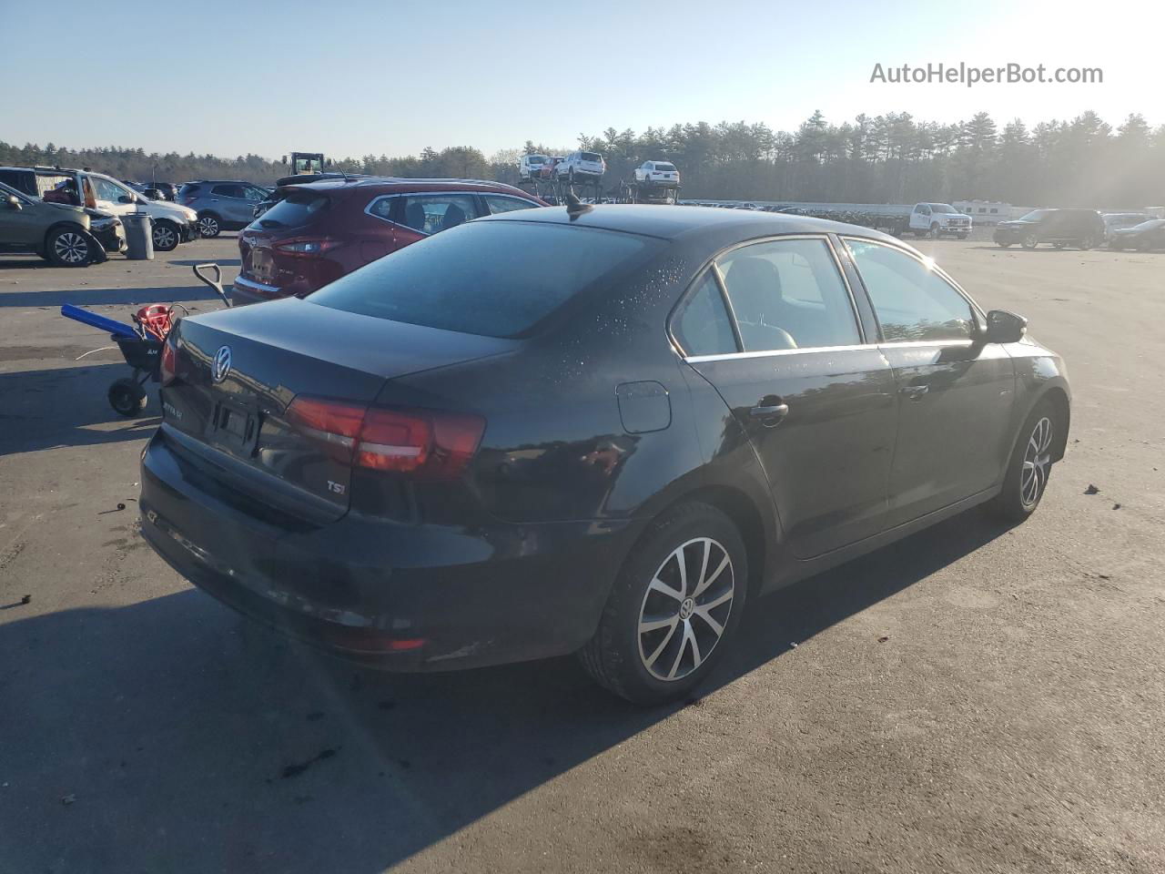 2018 Volkswagen Jetta Se Black vin: 3VWDB7AJ1JM218228