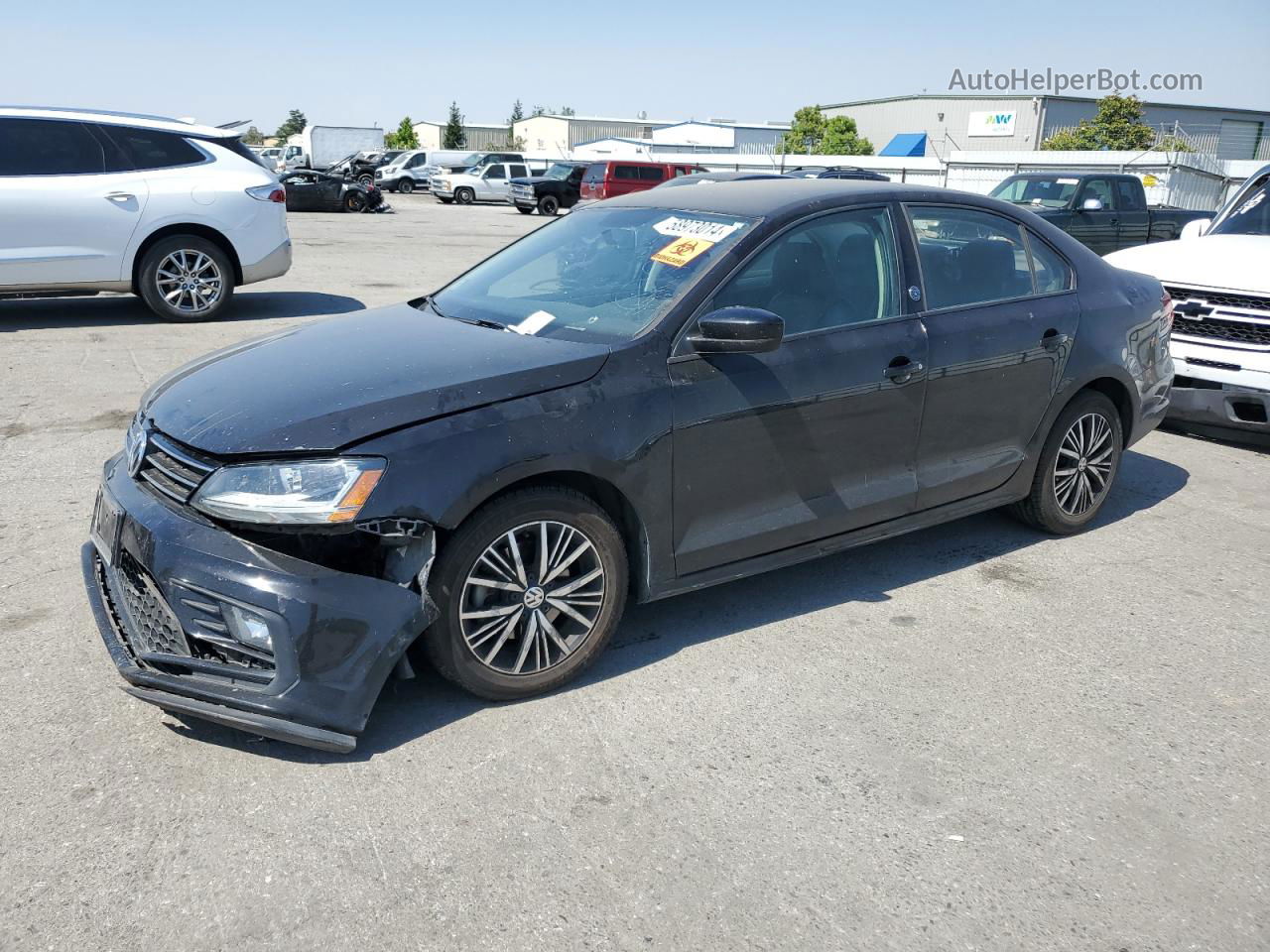 2018 Volkswagen Jetta Se Black vin: 3VWDB7AJ1JM246255