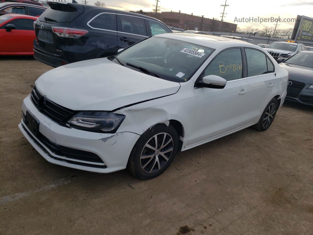 2018 Volkswagen Jetta Se White vin: 3VWDB7AJ1JM249768