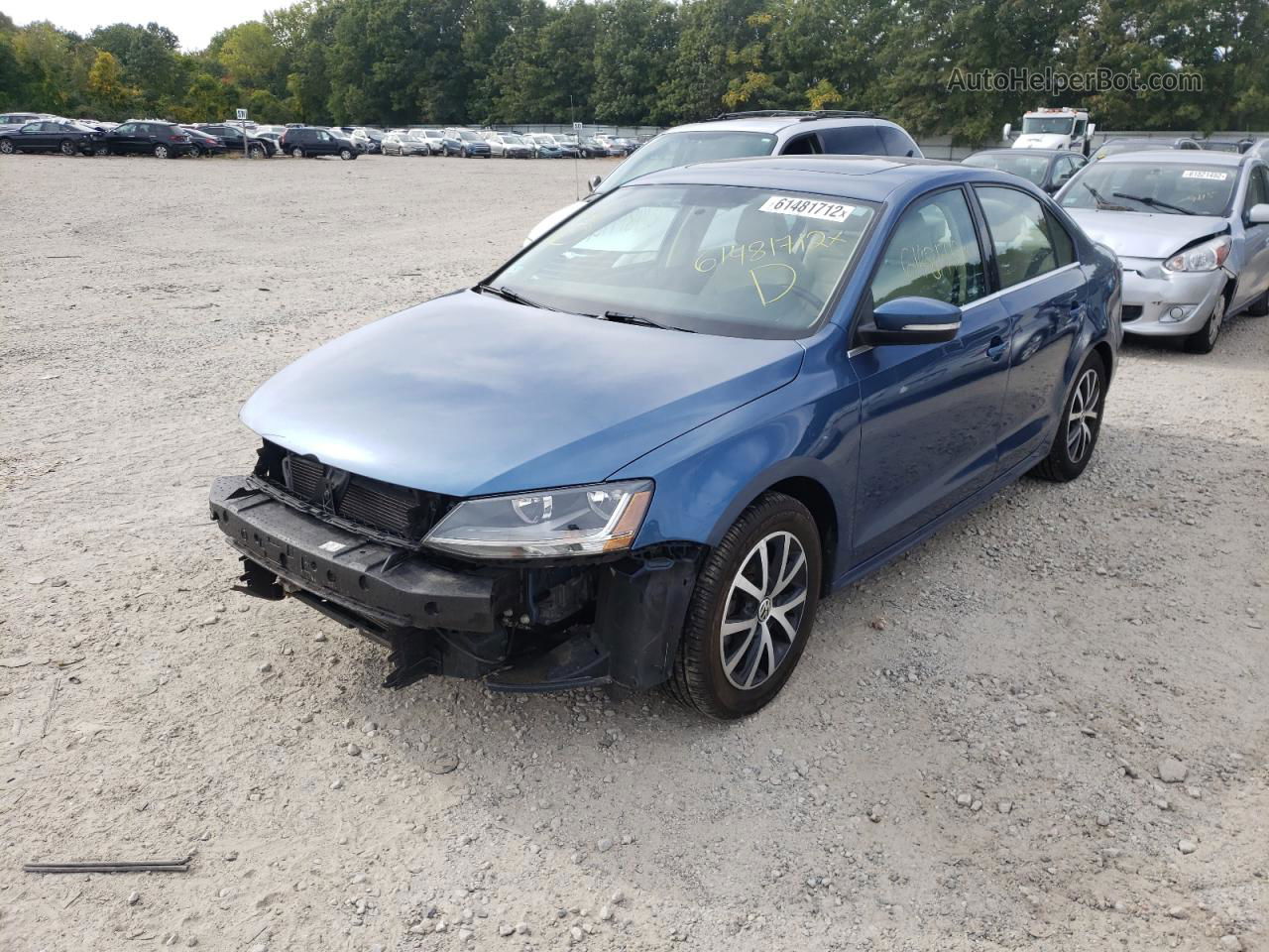 2017 Volkswagen Jetta Se Blue vin: 3VWDB7AJ2HM202243