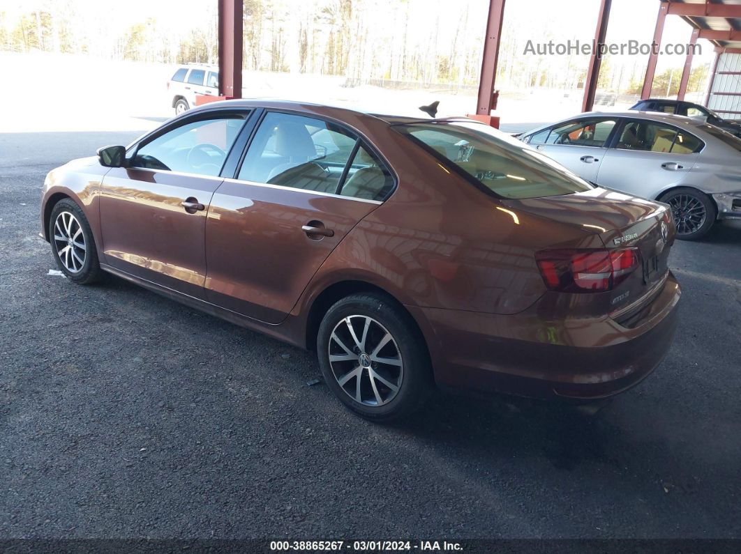 2017 Volkswagen Jetta 1.4t Se Brown vin: 3VWDB7AJ2HM277234