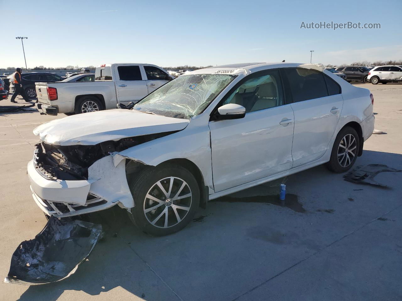 2017 Volkswagen Jetta Se White vin: 3VWDB7AJ2HM325749