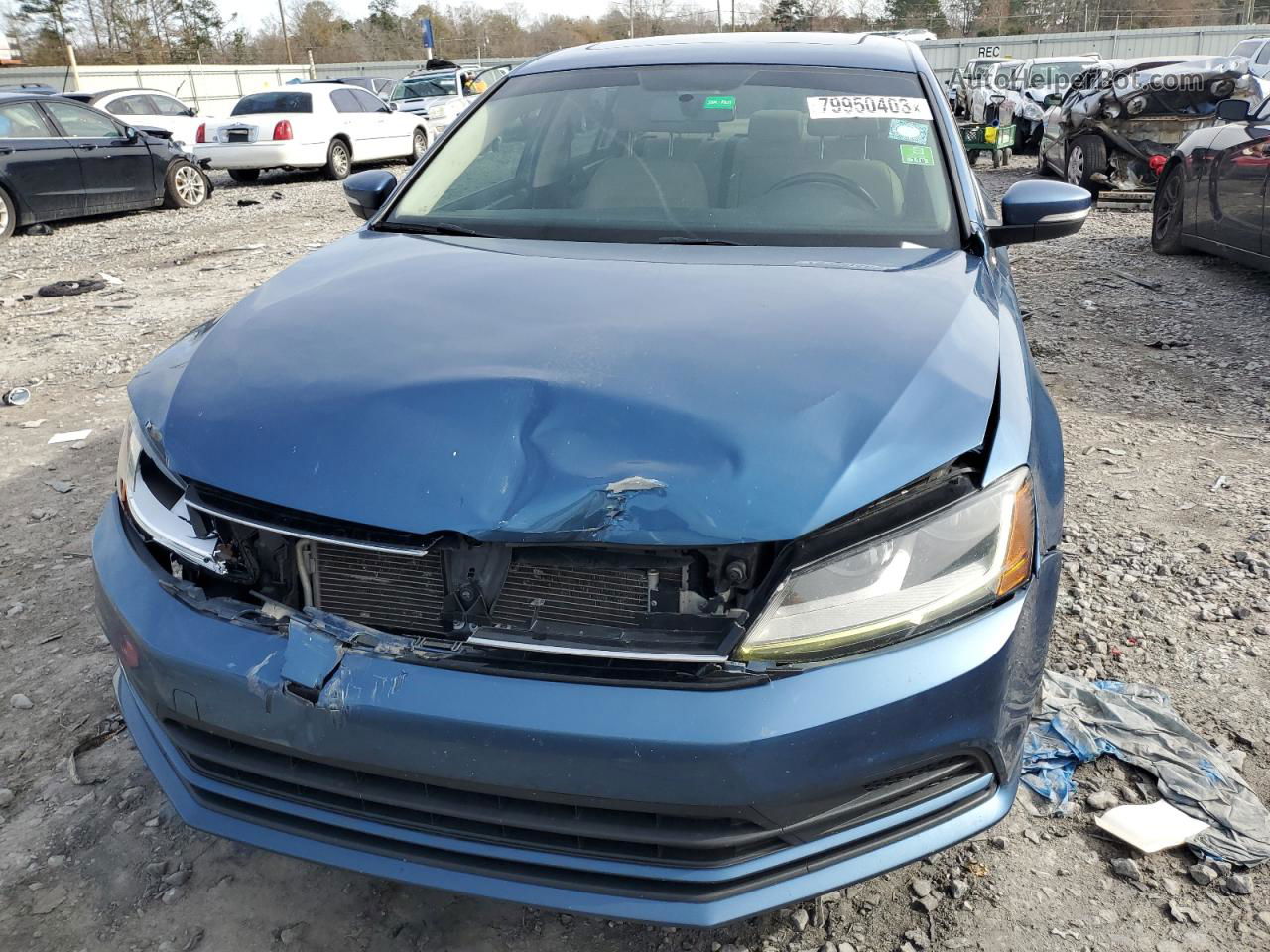 2017 Volkswagen Jetta Se Blue vin: 3VWDB7AJ2HM338887