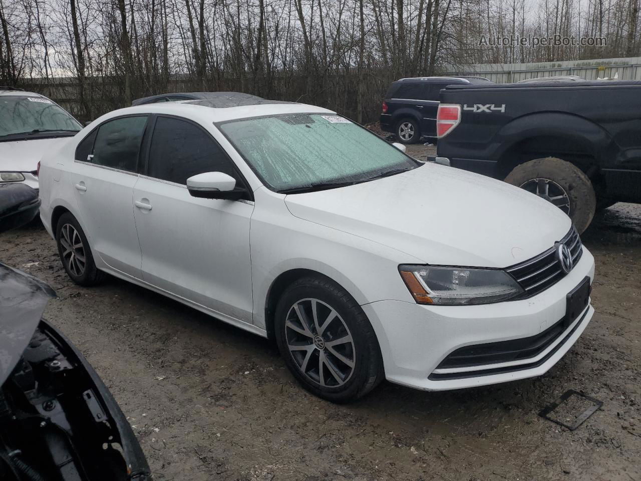 2017 Volkswagen Jetta Se White vin: 3VWDB7AJ2HM359531