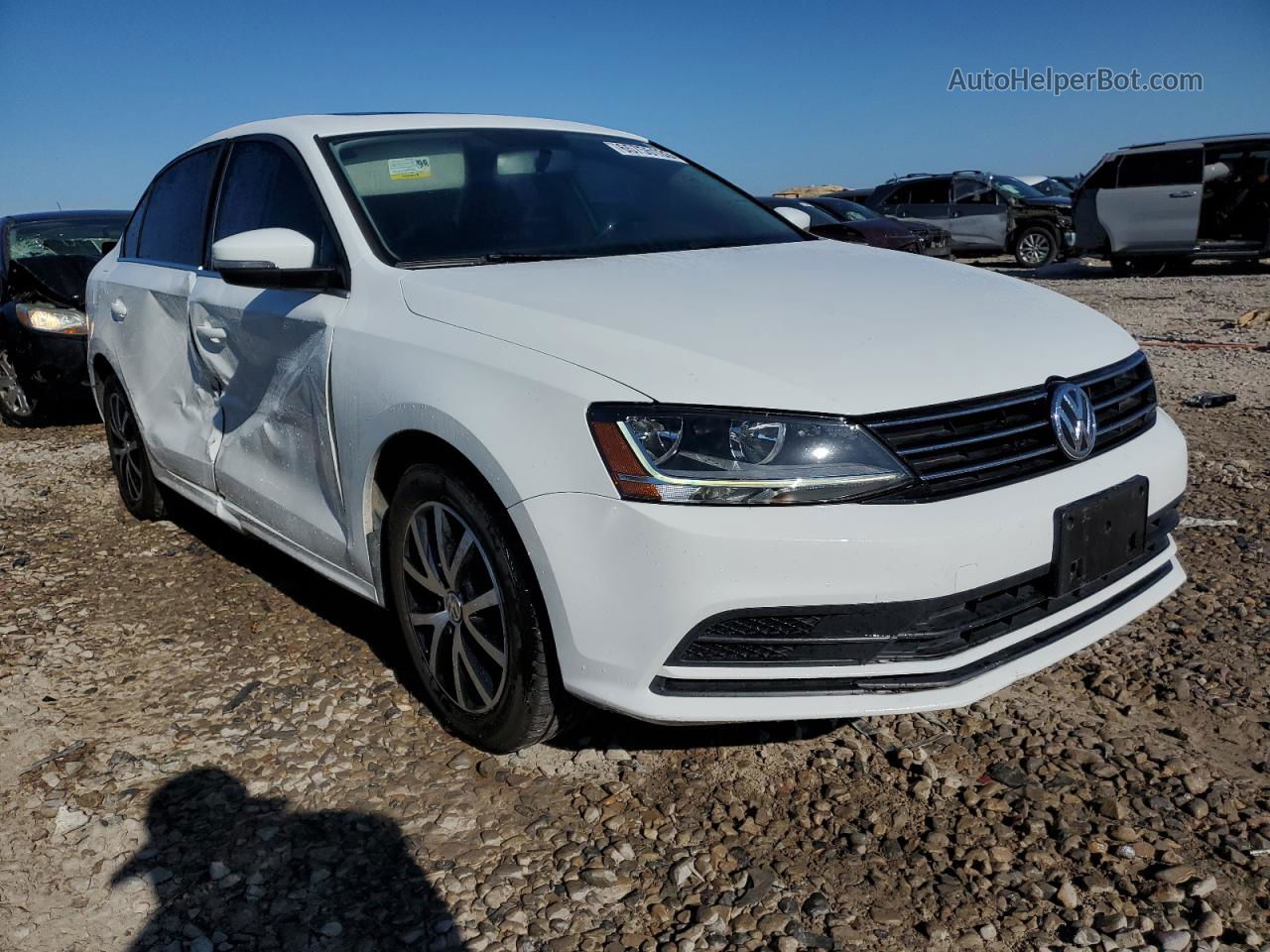 2017 Volkswagen Jetta Se White vin: 3VWDB7AJ2HM403138