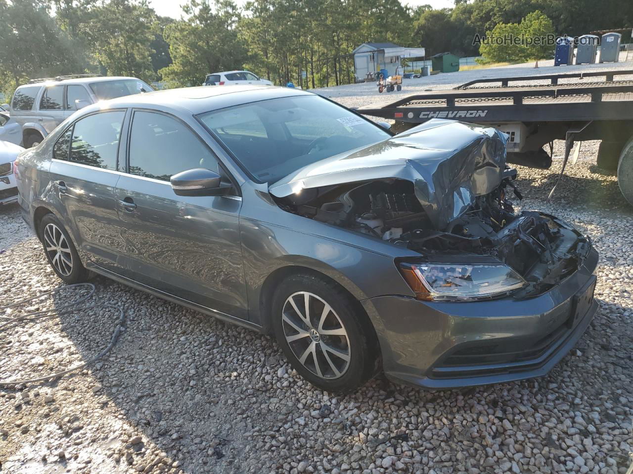 2018 Volkswagen Jetta Se Charcoal vin: 3VWDB7AJ2JM206878