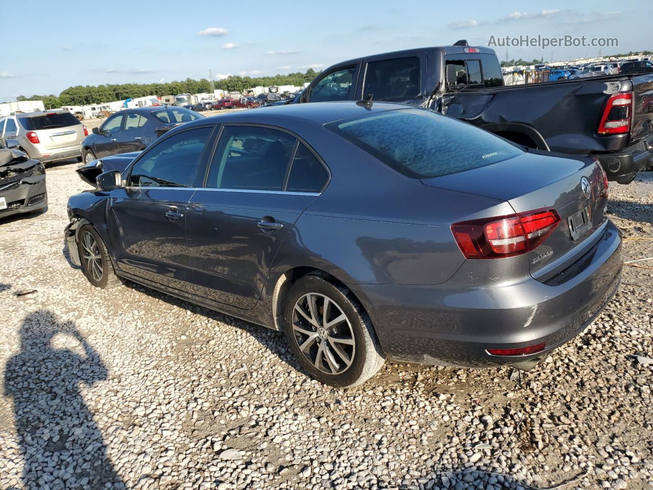 2018 Volkswagen Jetta Se Charcoal vin: 3VWDB7AJ2JM206878