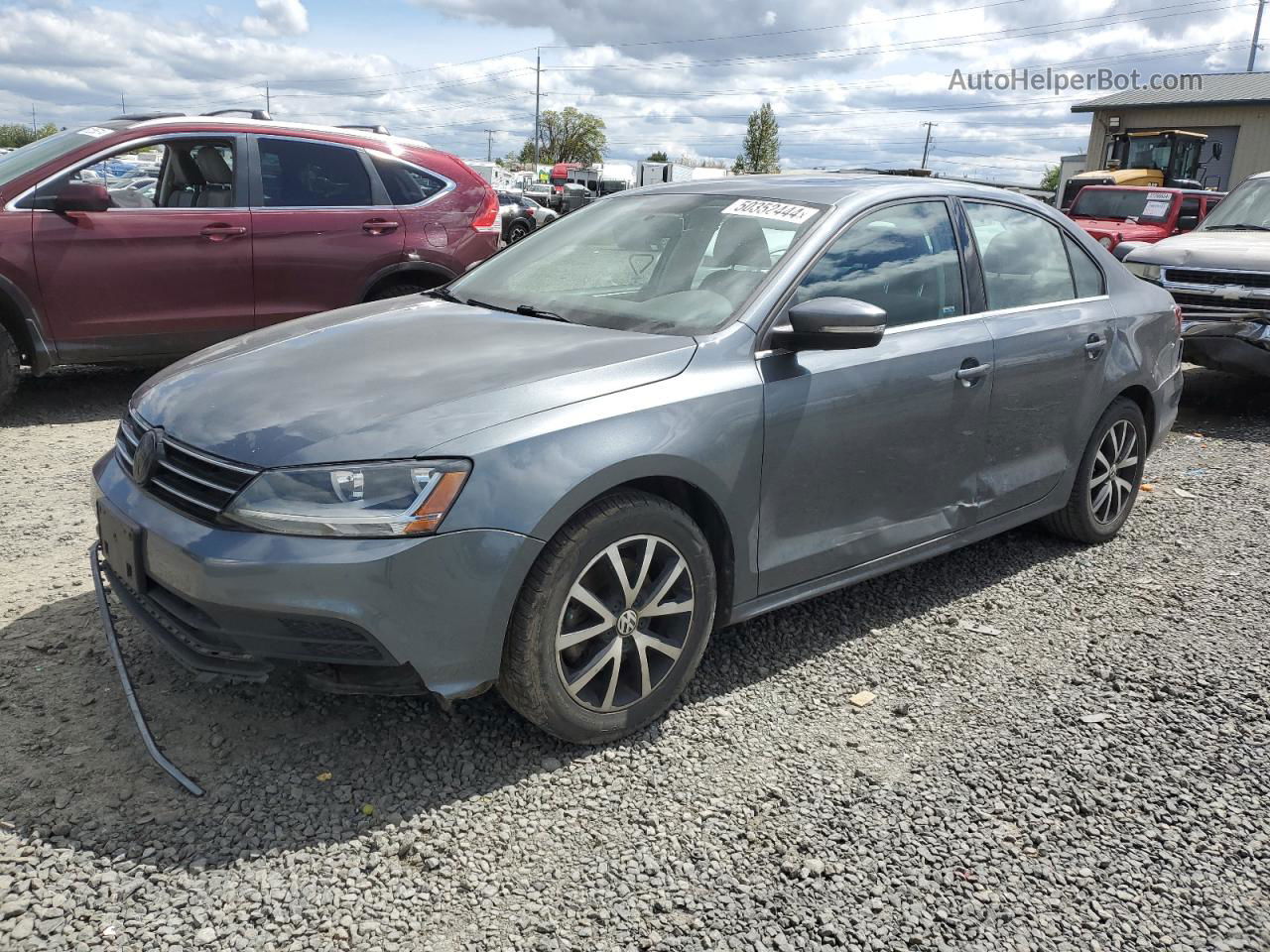 2017 Volkswagen Jetta Se Gray vin: 3VWDB7AJ3HM263035