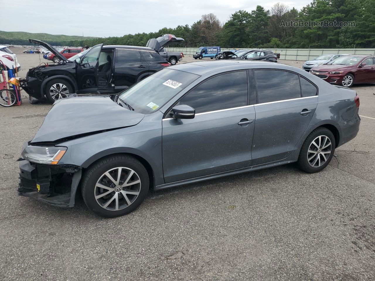 2017 Volkswagen Jetta Se Black vin: 3VWDB7AJ3HM336095