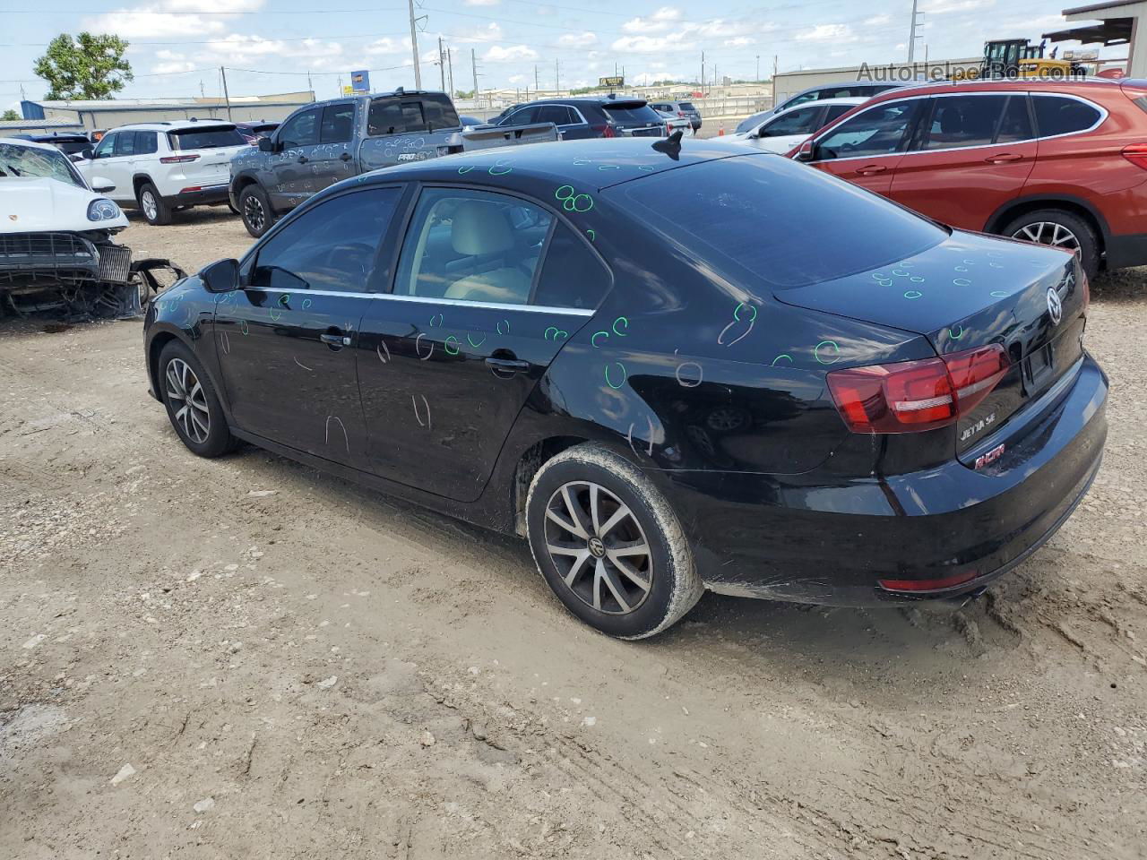 2017 Volkswagen Jetta Se Black vin: 3VWDB7AJ3HM349431