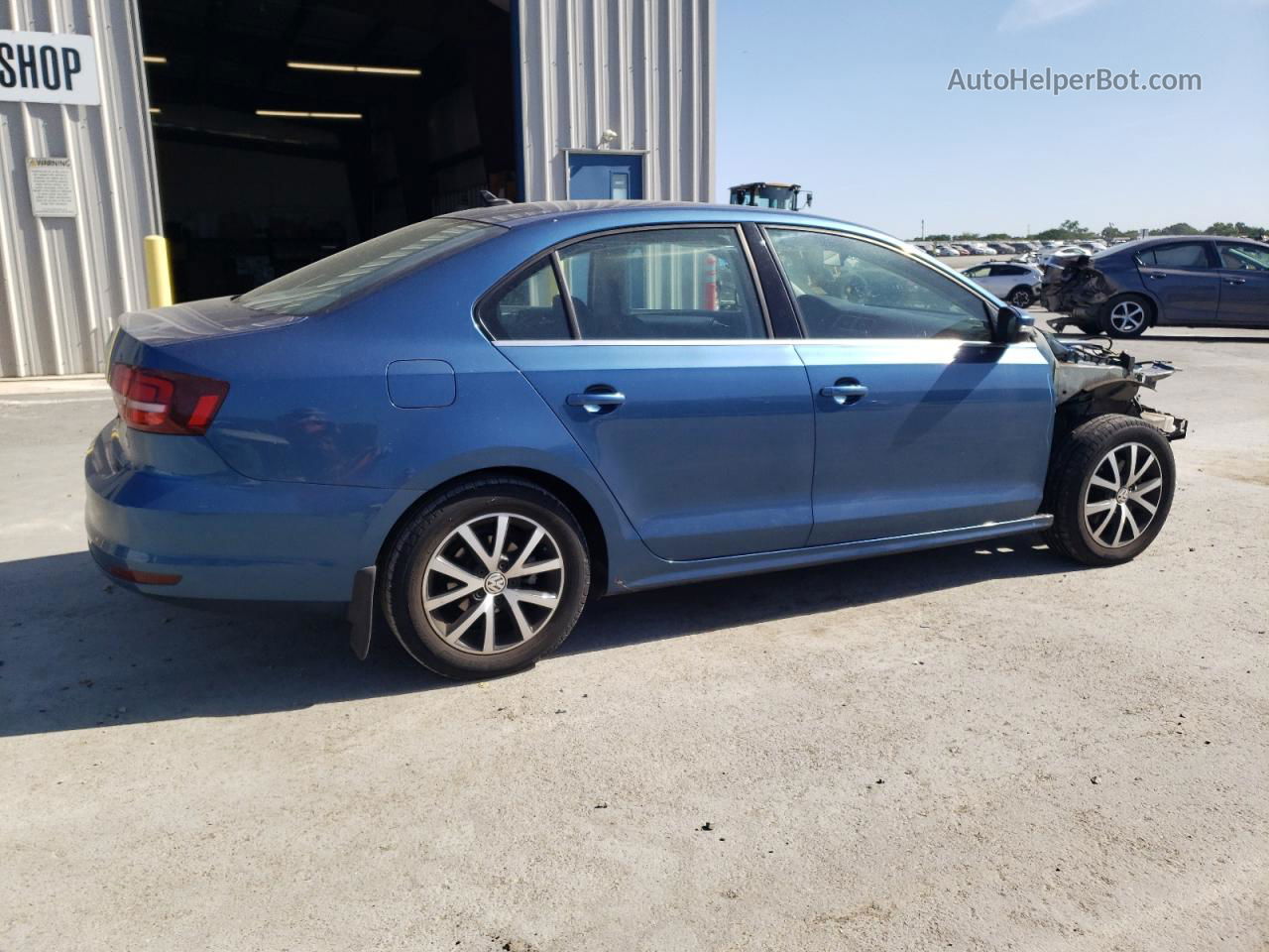 2017 Volkswagen Jetta Se Blue vin: 3VWDB7AJ3HM411149