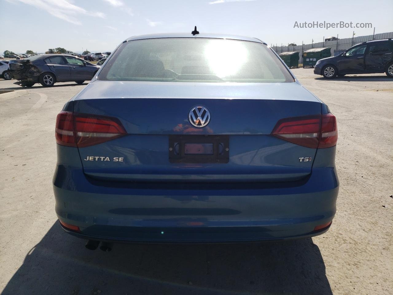 2017 Volkswagen Jetta Se Blue vin: 3VWDB7AJ3HM411149