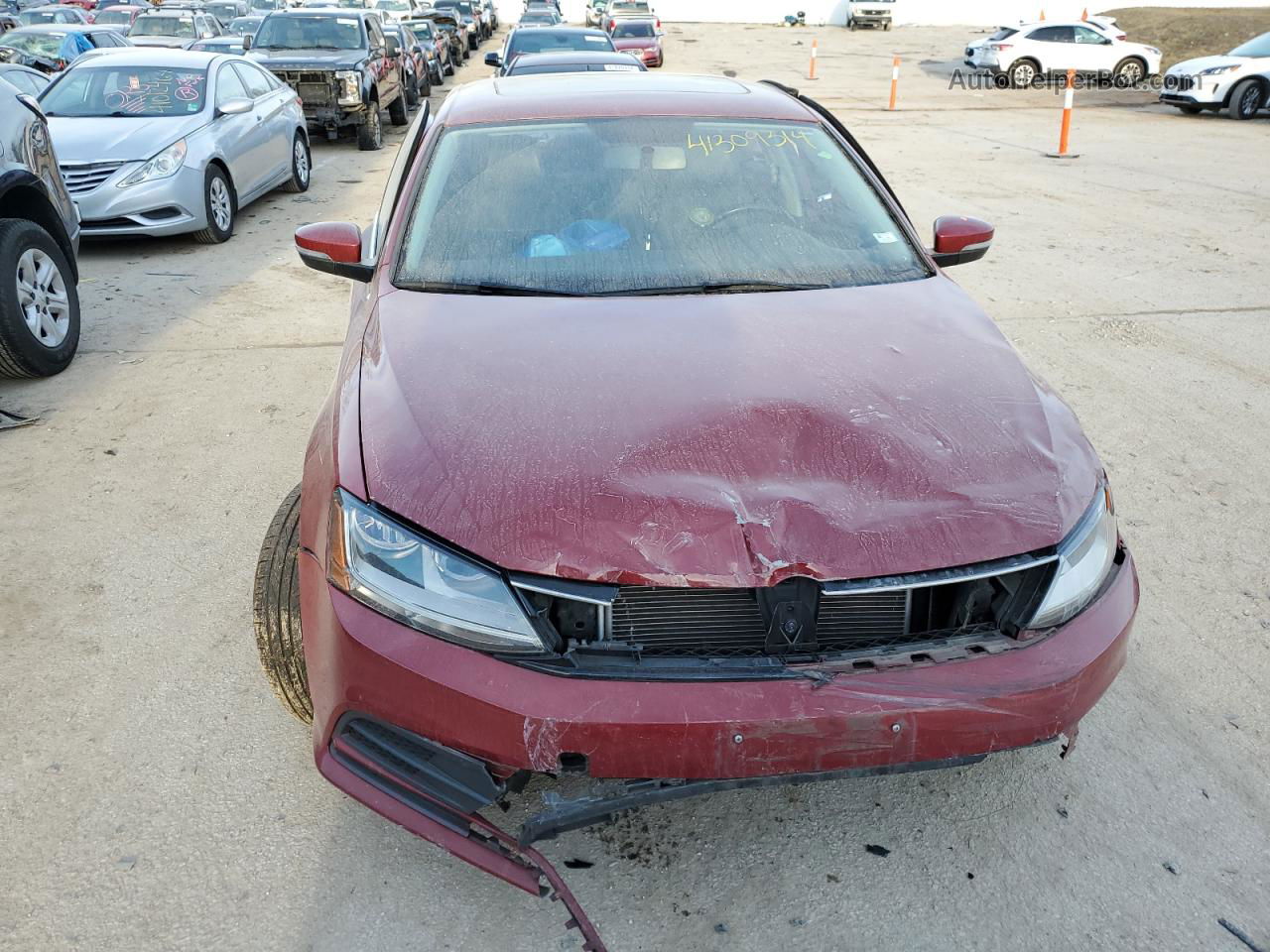 2018 Volkswagen Jetta Se Red vin: 3VWDB7AJ3JM230087