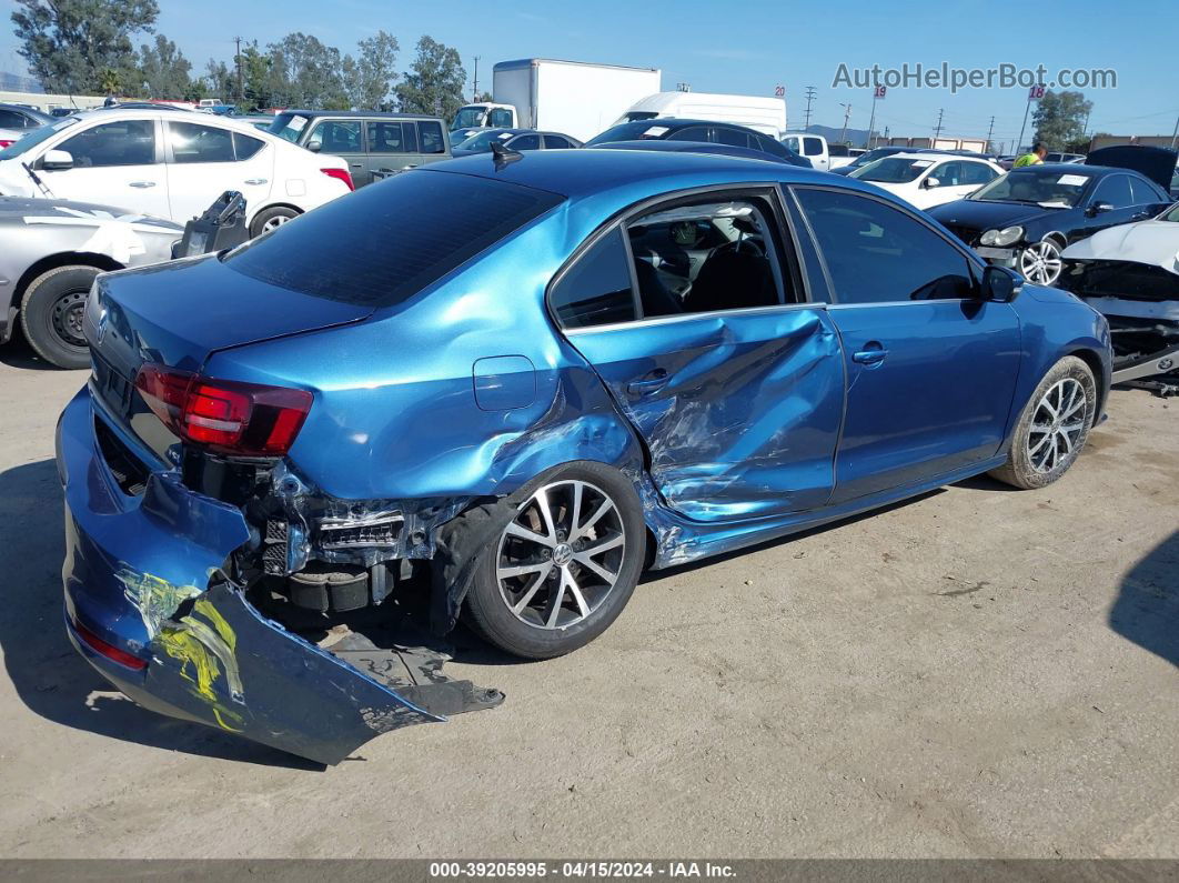 2017 Volkswagen Jetta 1.4t Se Blue vin: 3VWDB7AJ4HM294293