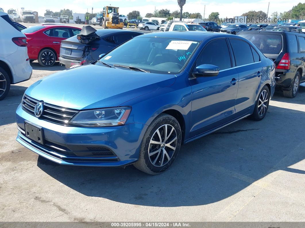 2017 Volkswagen Jetta 1.4t Se Blue vin: 3VWDB7AJ4HM294293