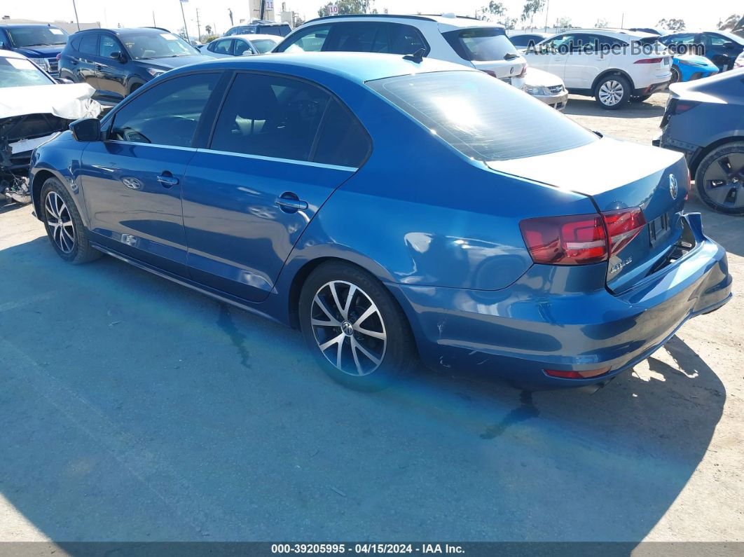 2017 Volkswagen Jetta 1.4t Se Blue vin: 3VWDB7AJ4HM294293