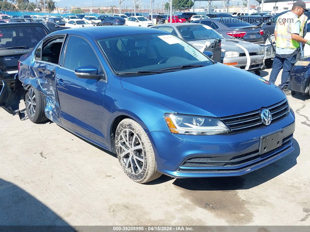 2017 Volkswagen Jetta 1.4t Se Blue vin: 3VWDB7AJ4HM294293