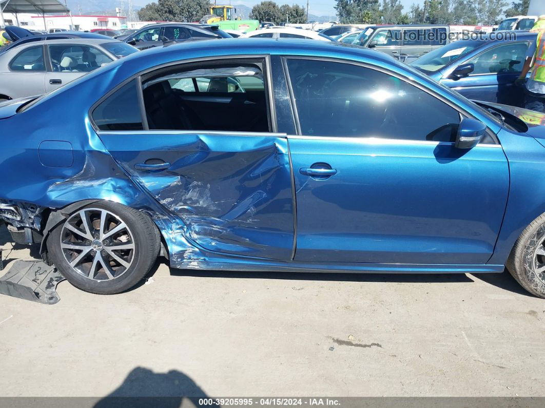 2017 Volkswagen Jetta 1.4t Se Blue vin: 3VWDB7AJ4HM294293