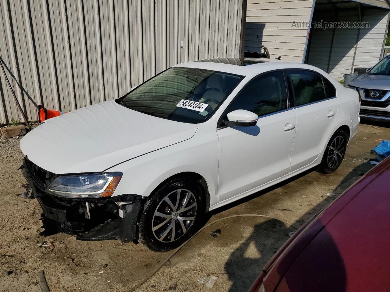 2017 Volkswagen Jetta Se White vin: 3VWDB7AJ4HM313036