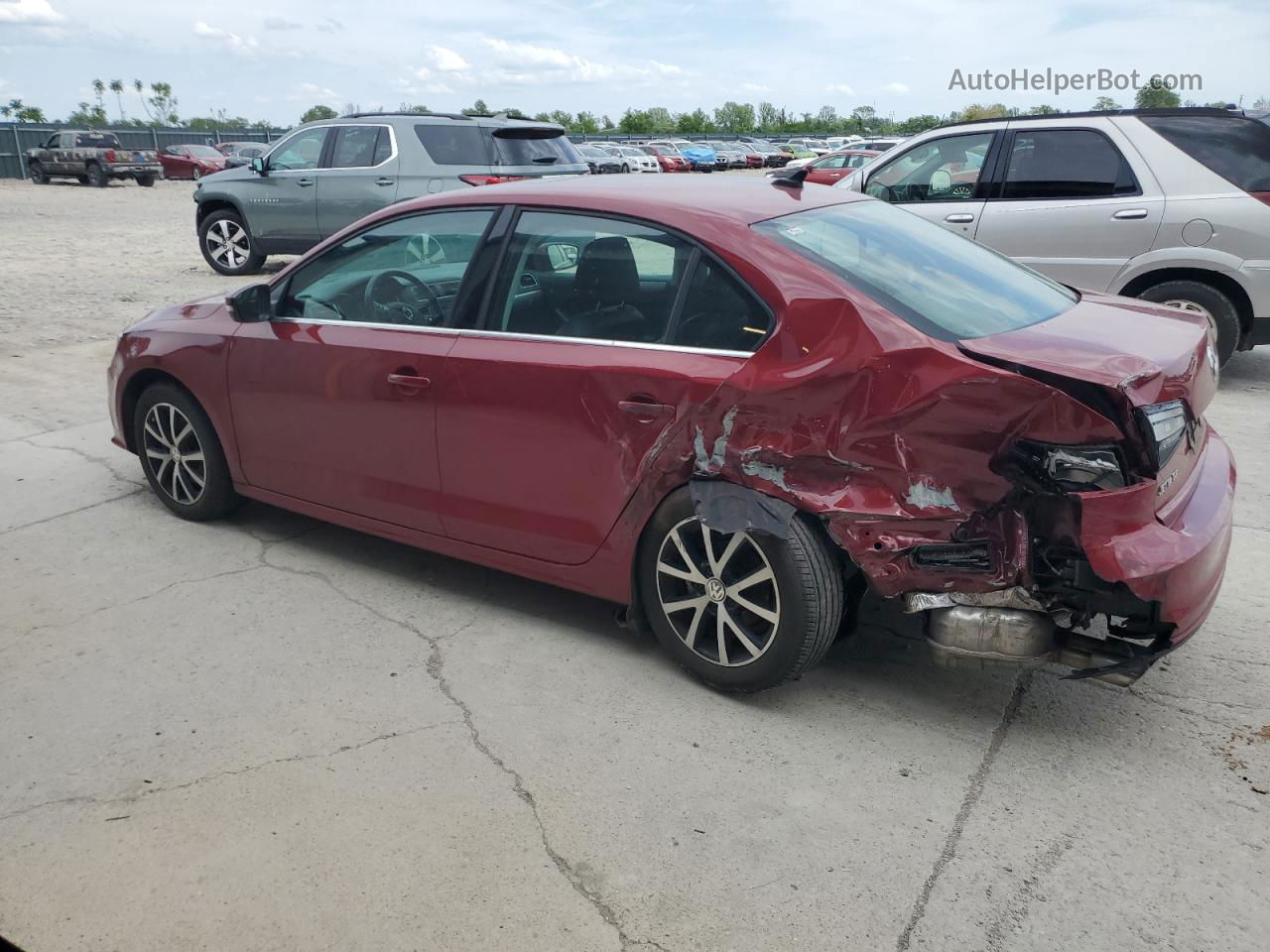 2018 Volkswagen Jetta Se Maroon vin: 3VWDB7AJ4JM209362