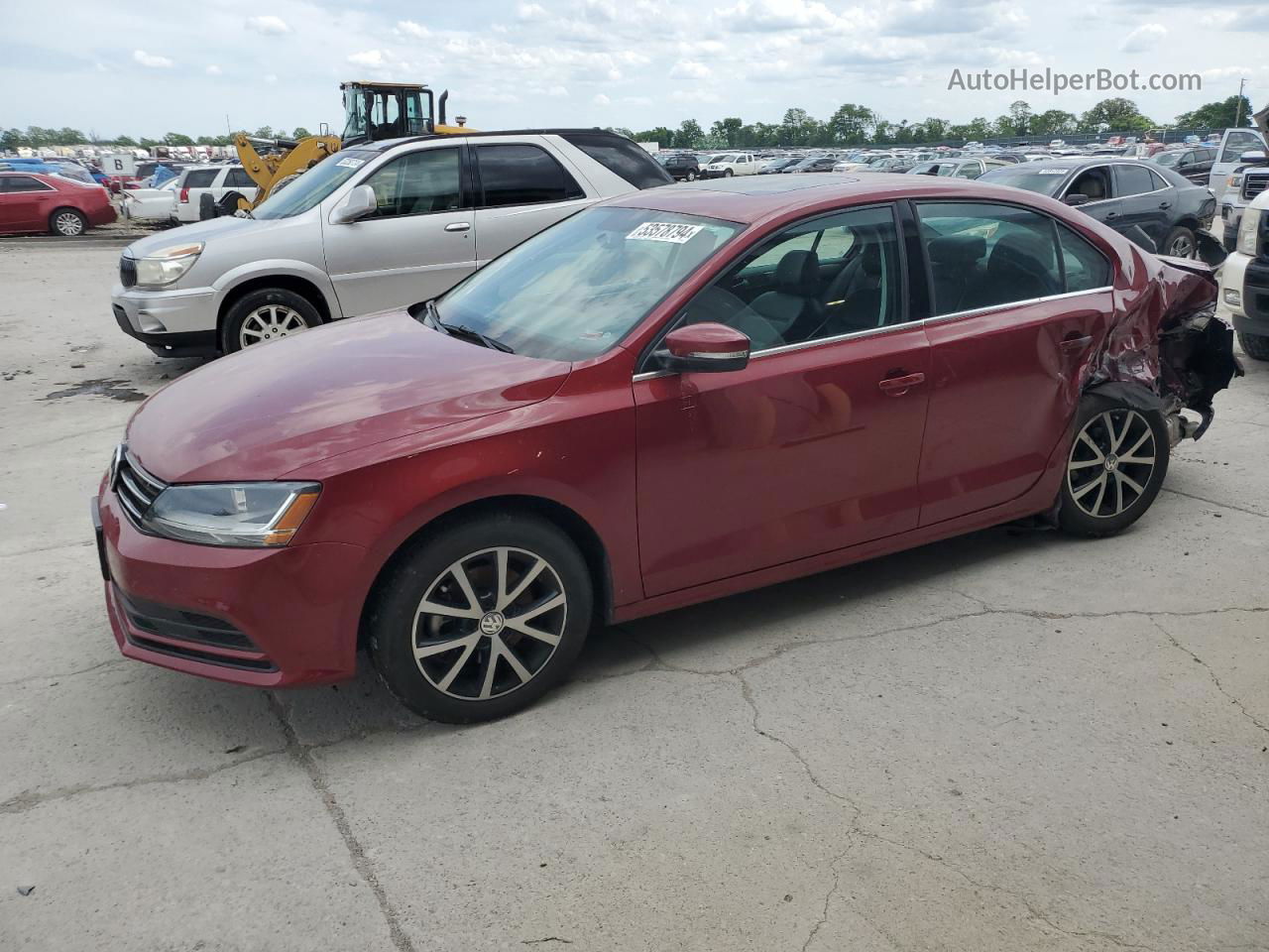 2018 Volkswagen Jetta Se Maroon vin: 3VWDB7AJ4JM209362