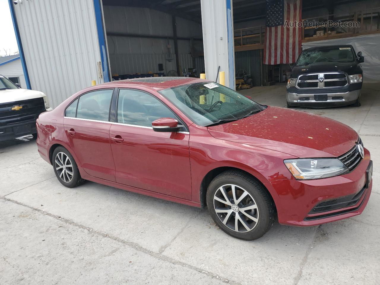 2018 Volkswagen Jetta Se Темно-бордовый vin: 3VWDB7AJ4JM209362