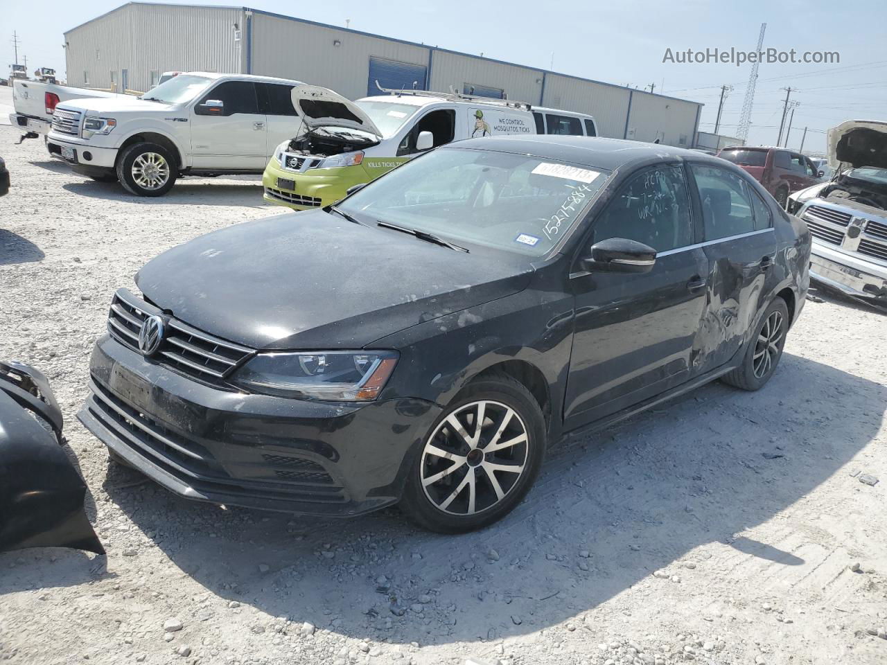 2018 Volkswagen Jetta Se Black vin: 3VWDB7AJ4JM250803