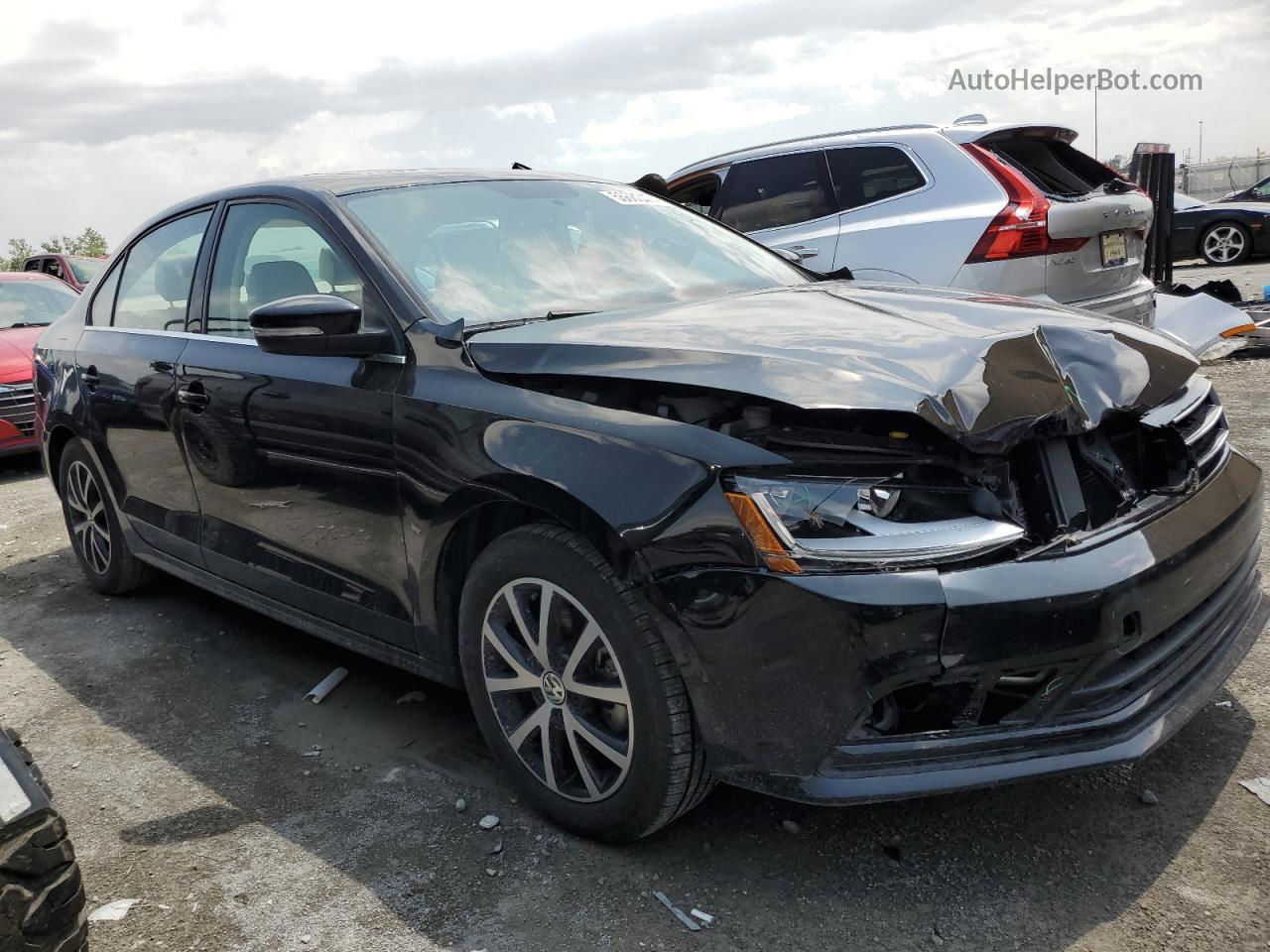 2017 Volkswagen Jetta Se Black vin: 3VWDB7AJ5HM275946