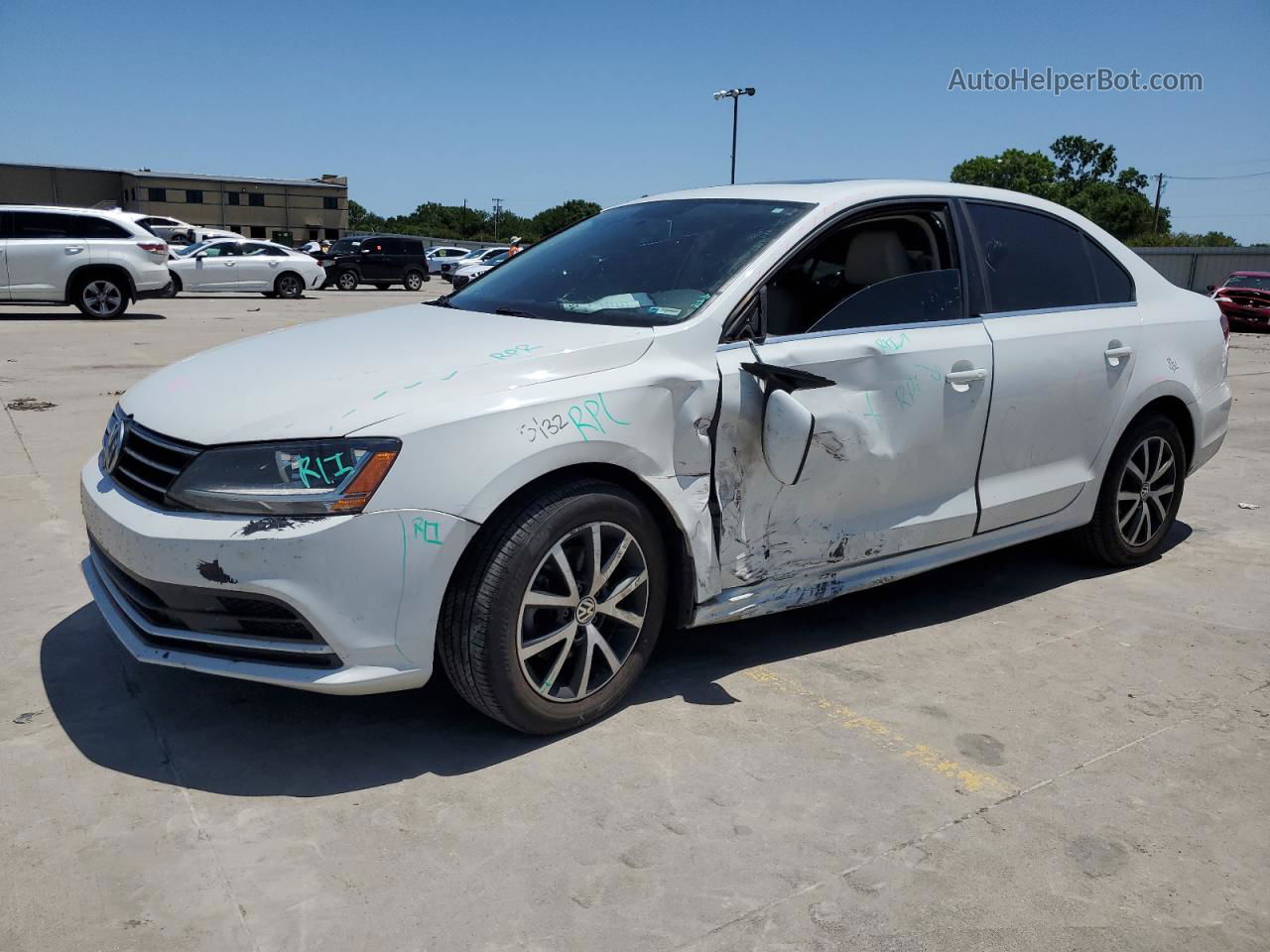 2017 Volkswagen Jetta Se White vin: 3VWDB7AJ5HM294285