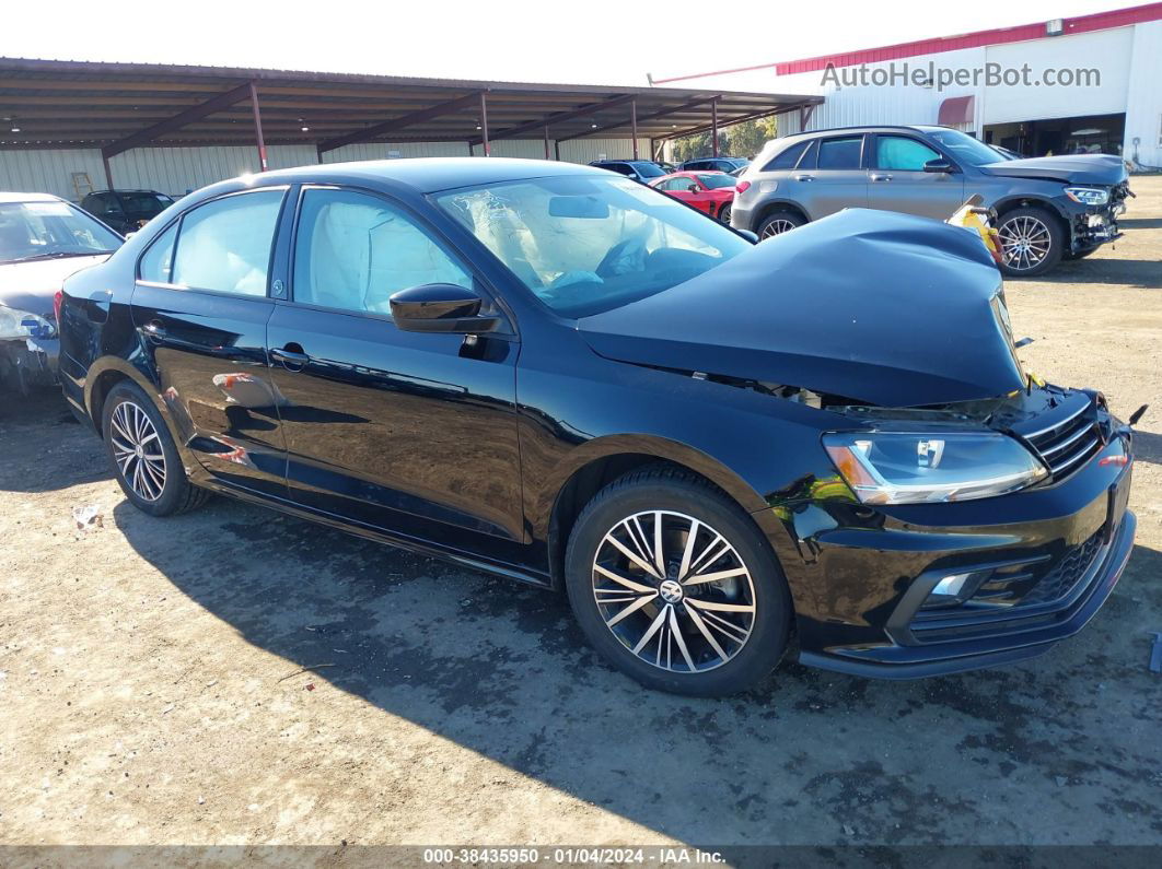 2018 Volkswagen Jetta 1.4t Se/1.4t Wolfsburg Edition Black vin: 3VWDB7AJ5JM221990