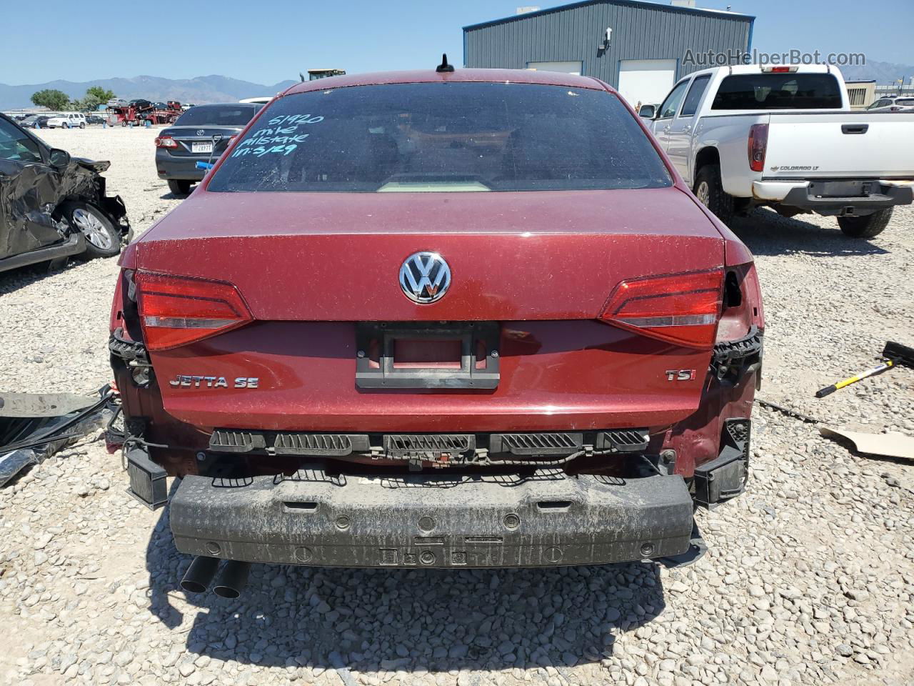 2018 Volkswagen Jetta Se Burgundy vin: 3VWDB7AJ5JM224159